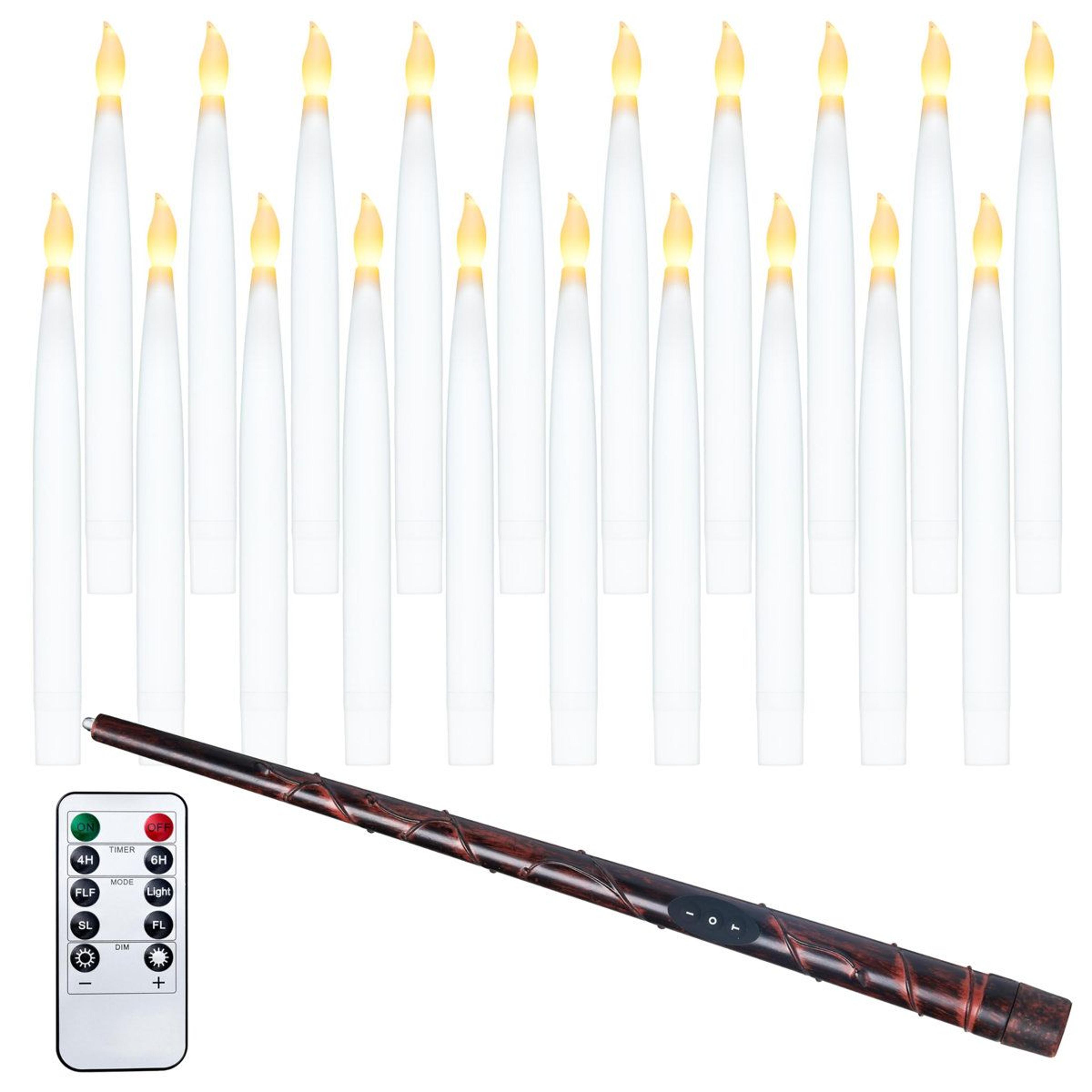 halloween floating flameless candles with flickering light and wand remote