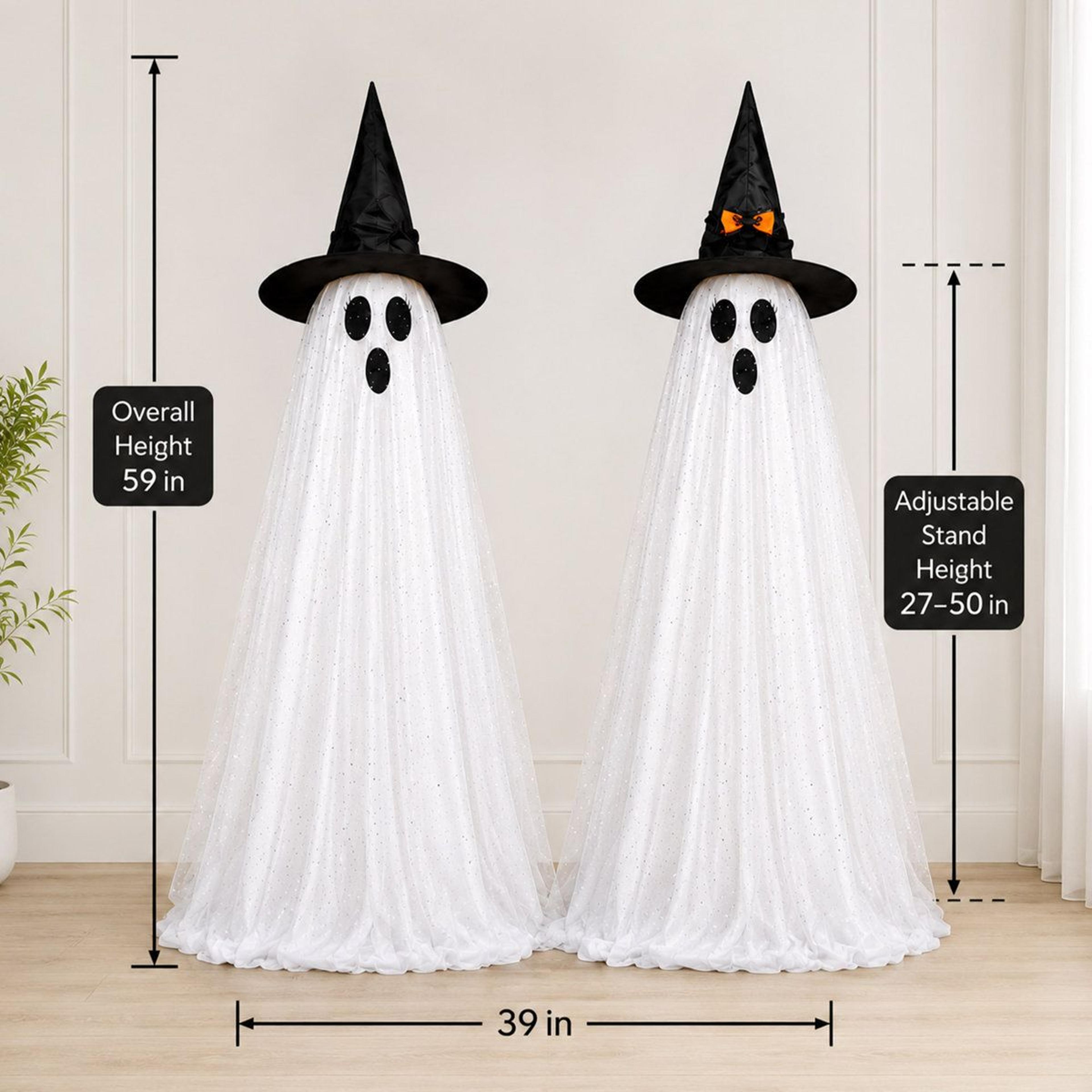Lighted Halloween Ghost Yard Decorations With Remote And Timer 2