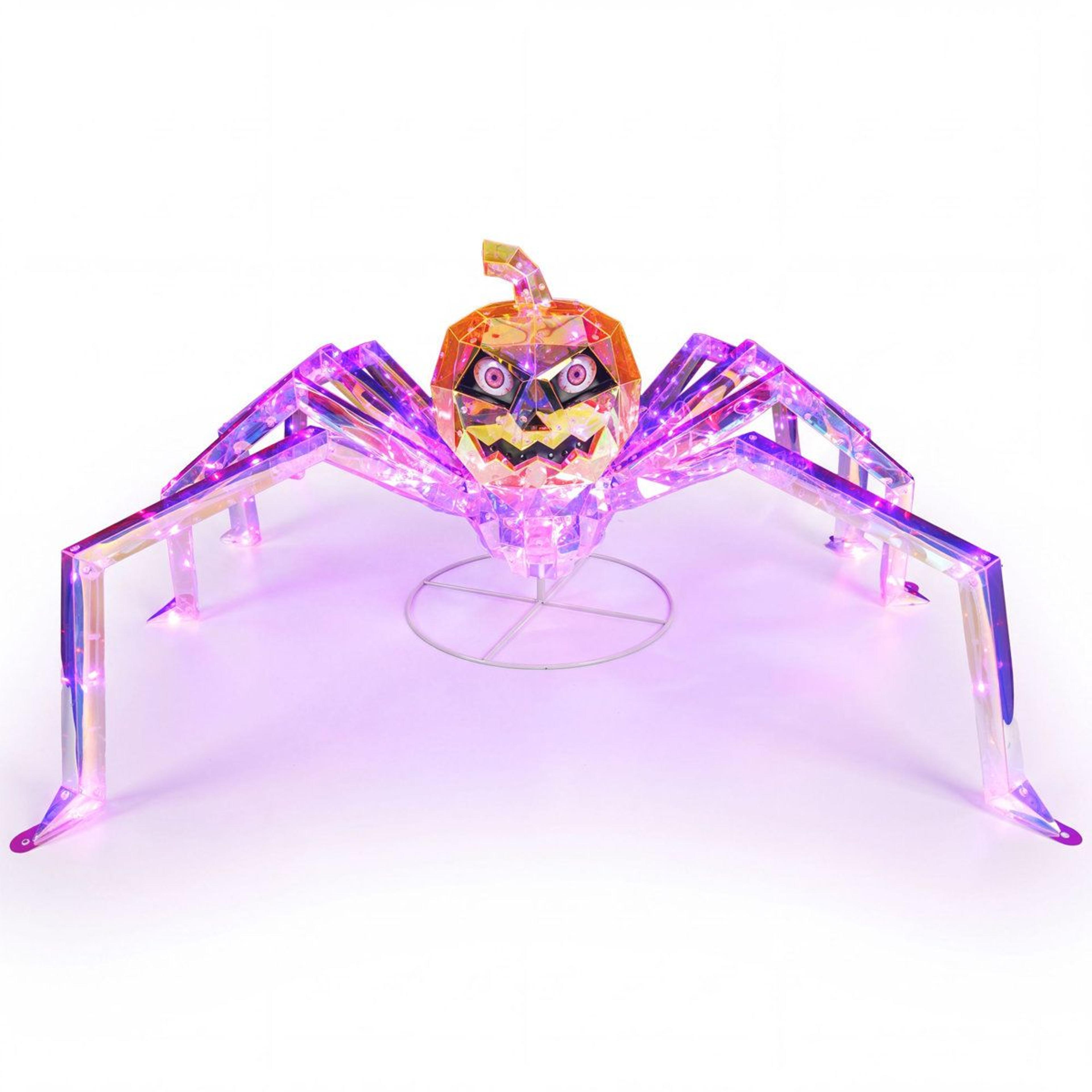 Halloween Pumpkin Spider Decorations With Multicolor LED Lights 2
