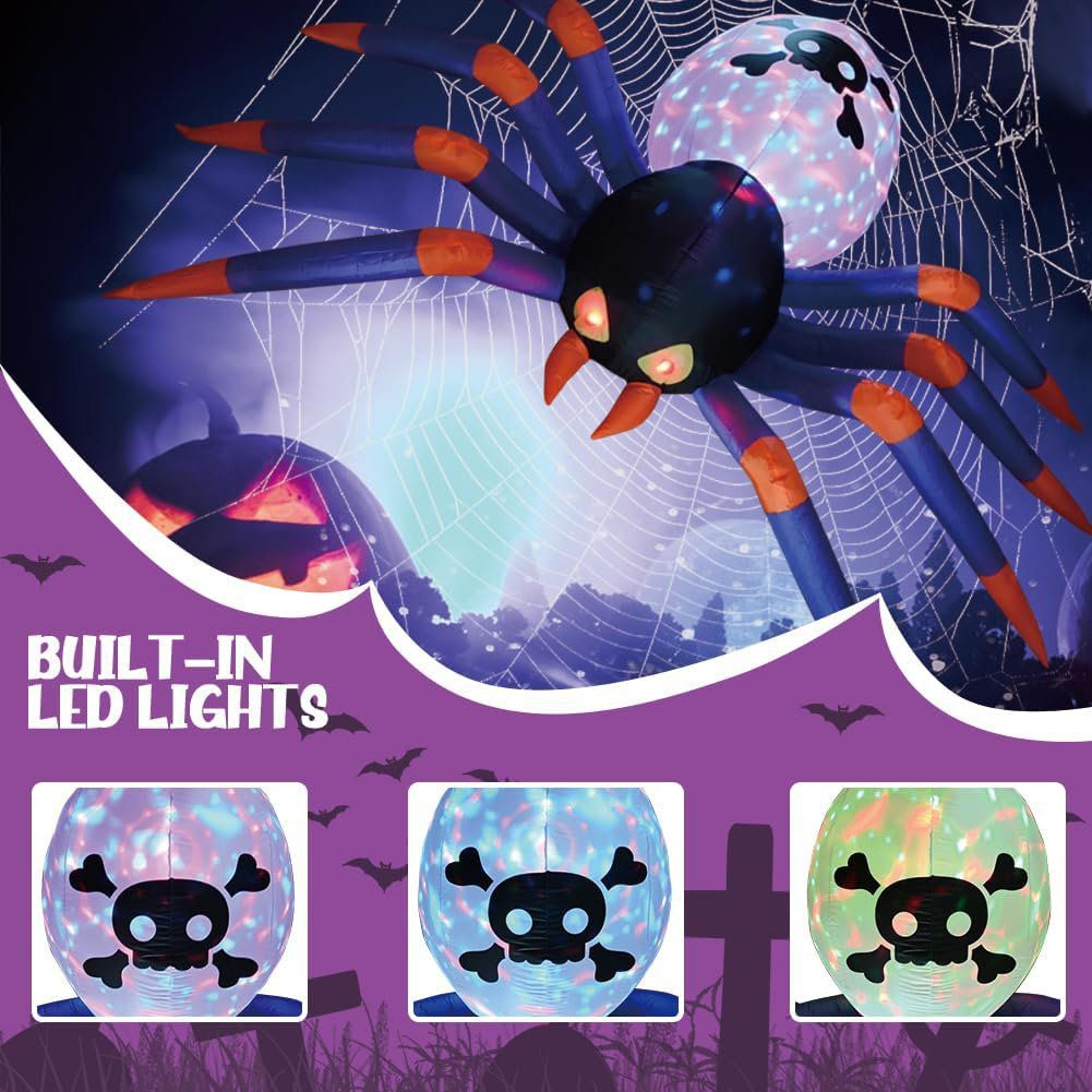 Halloween Outdoor Inflatable Decoration With LED Lights And Polyester 1