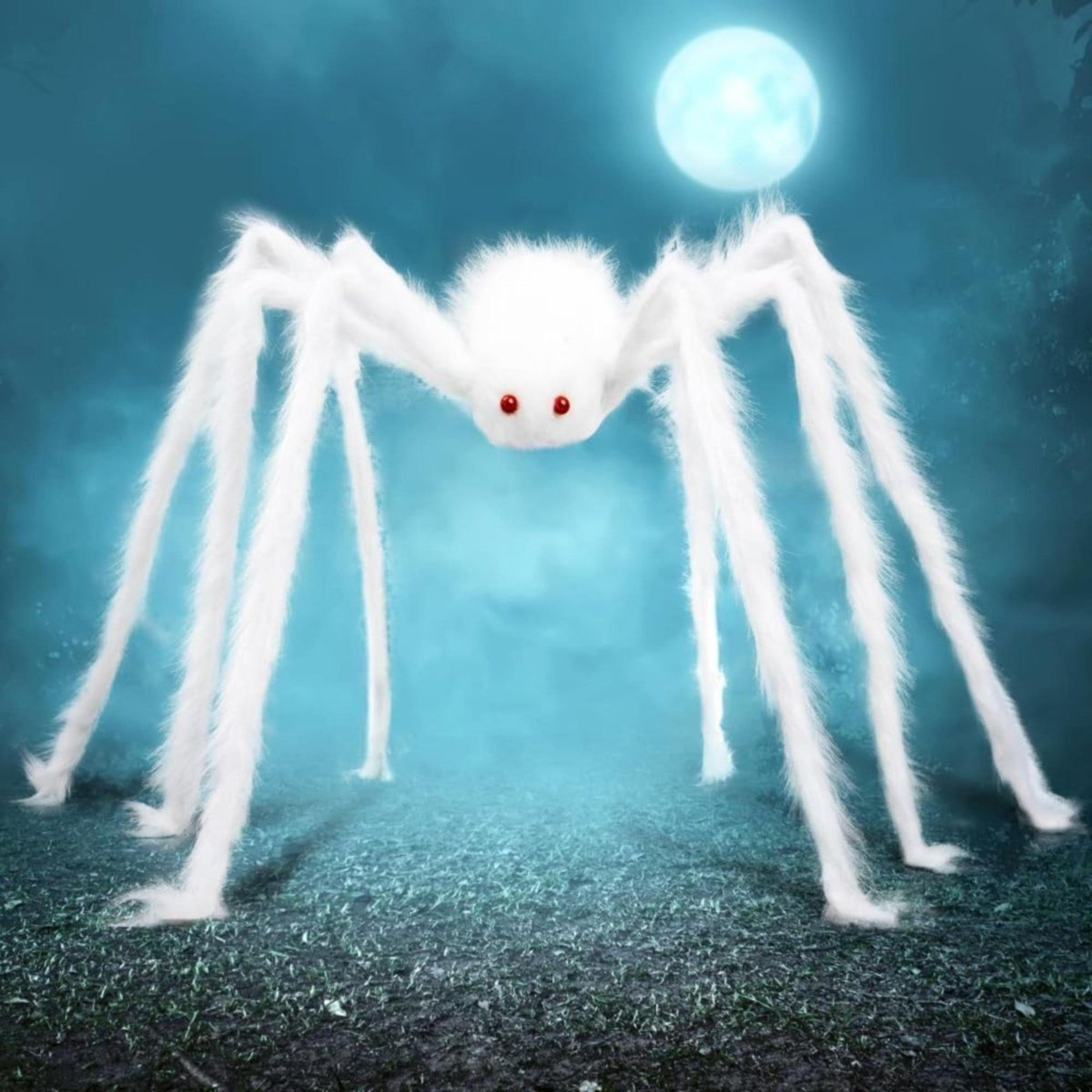 Halloween Spider Decoration White Iron Spider For Outdoor Yard And Indoor Party Decor 3