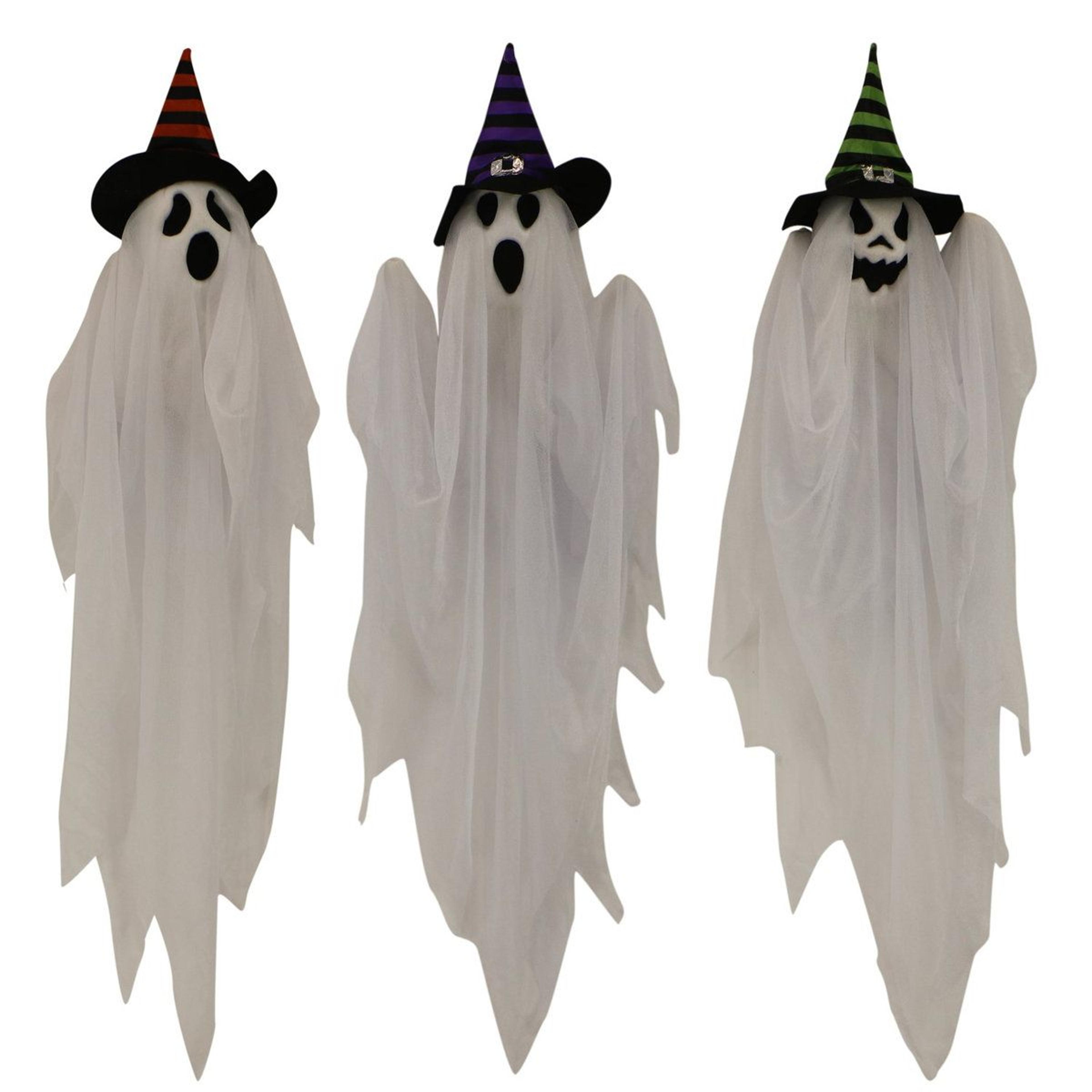 spooky hanging ghost halloween figurine multicolor animated plastic decoration