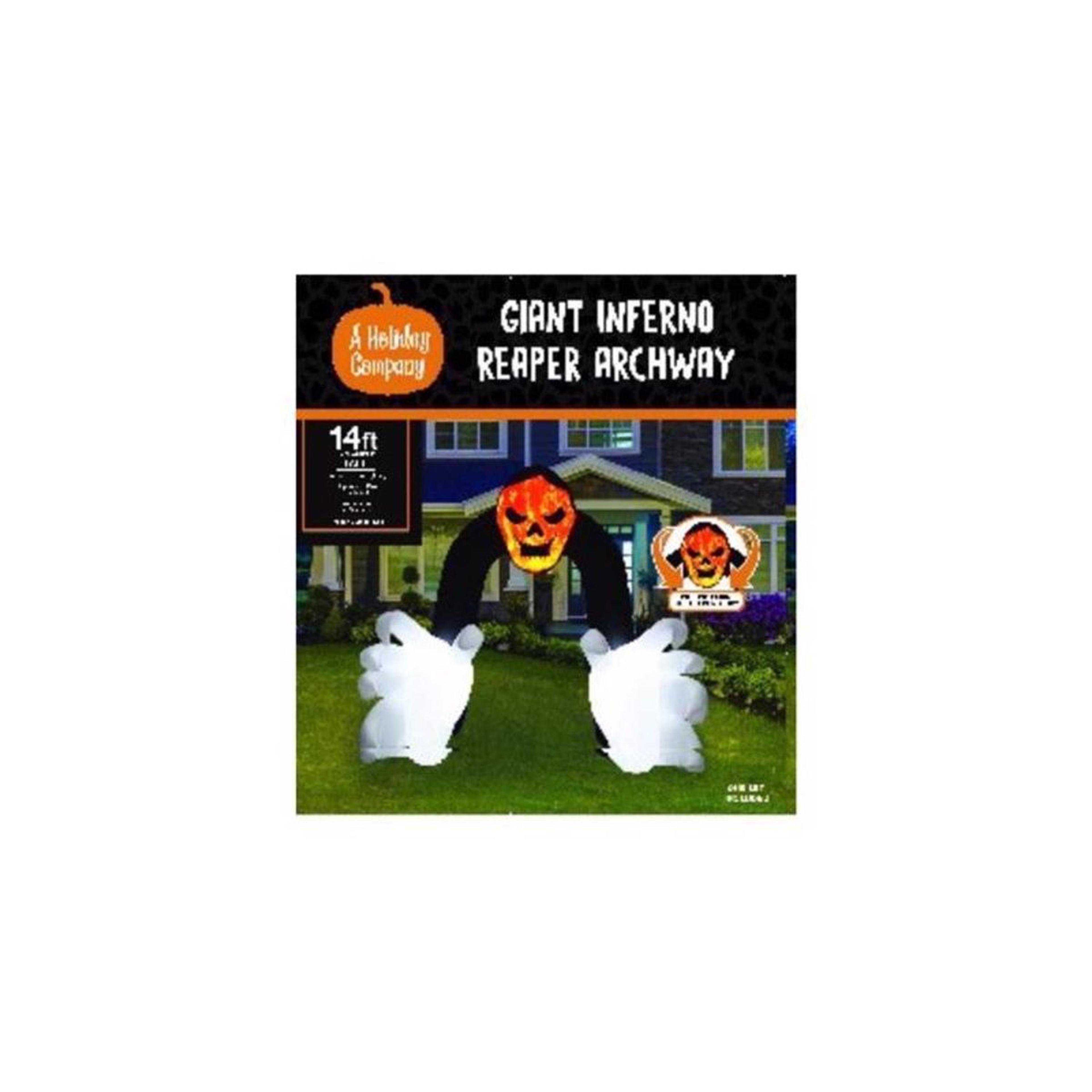 Prelit Reaper Archway Inflatable With LED Lights For Halloween 1