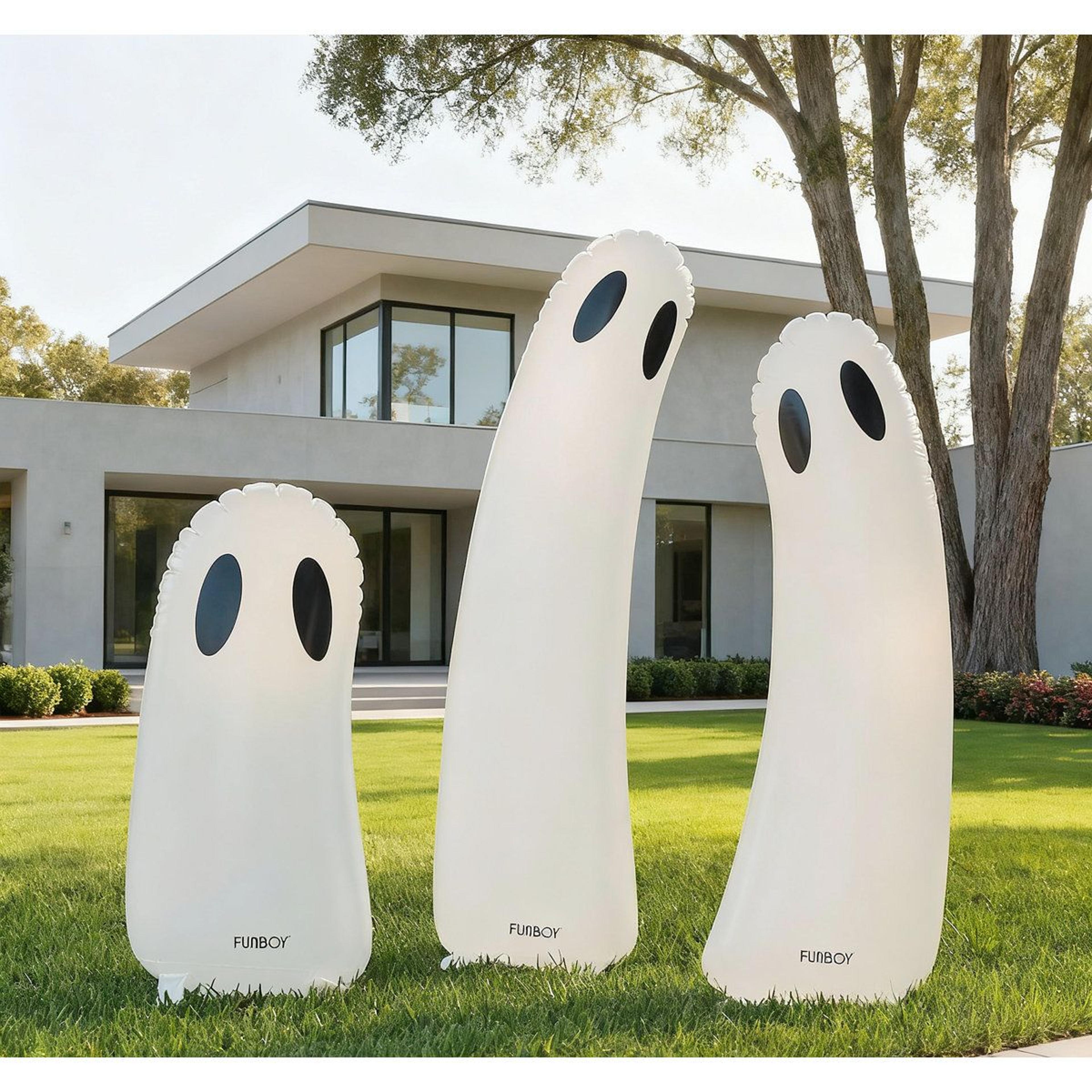 standing ghost halloween decorations with multicolor led lights