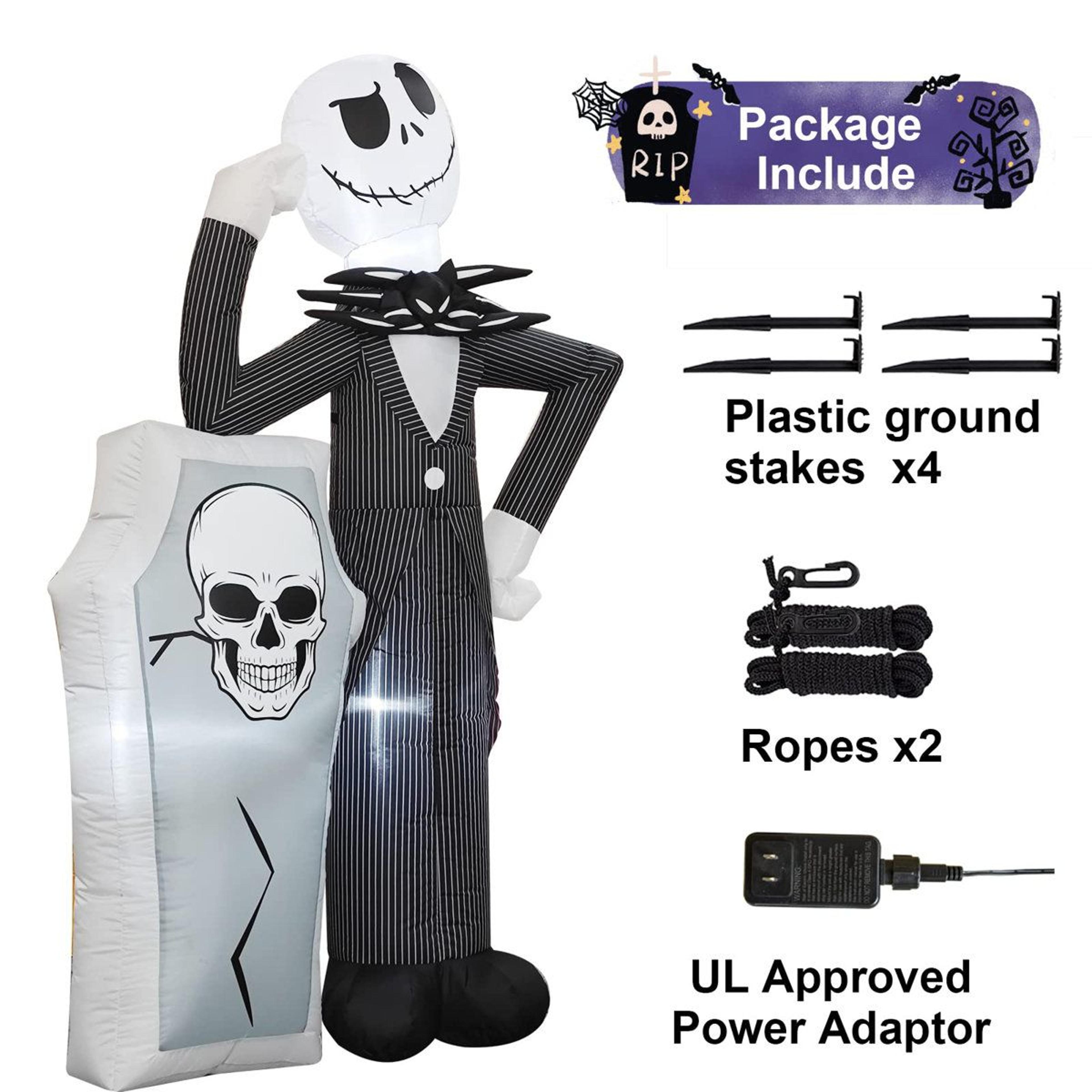 Inflatable Halloween Skeleton Outdoor Decoration With LED Lights 1