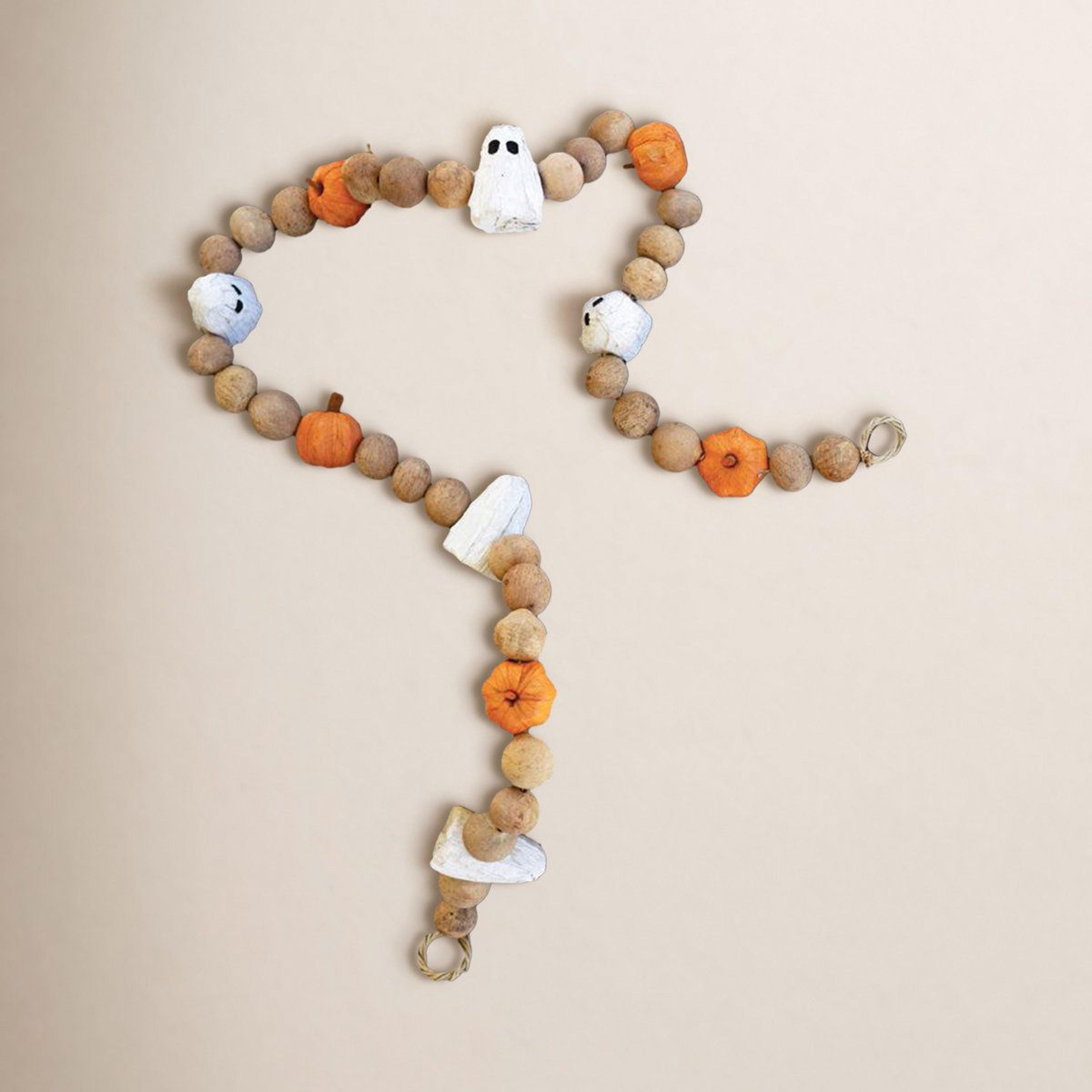 artificial pumpkin and gourd garland for indoor fall decor