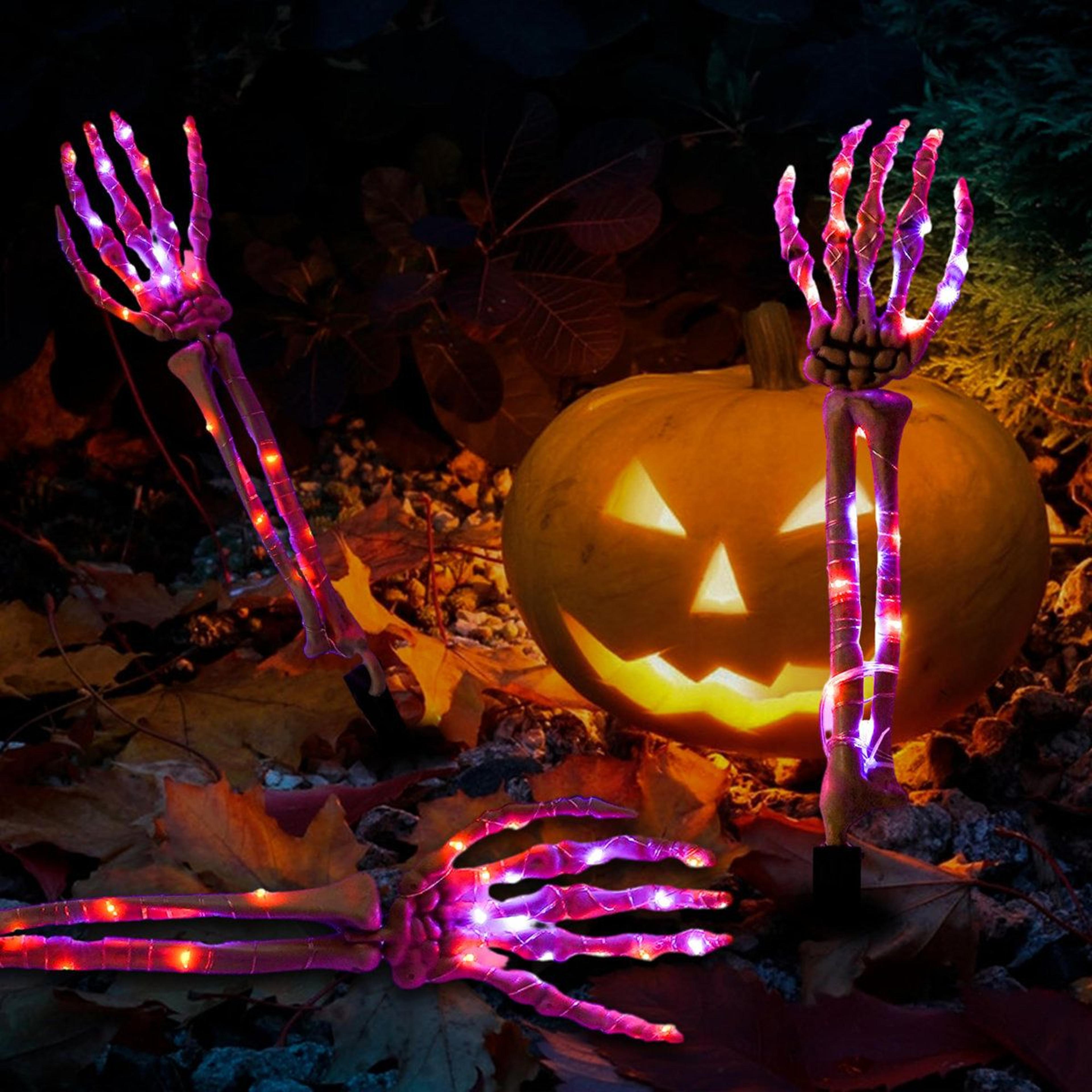 lighted halloween skeleton decorative accent