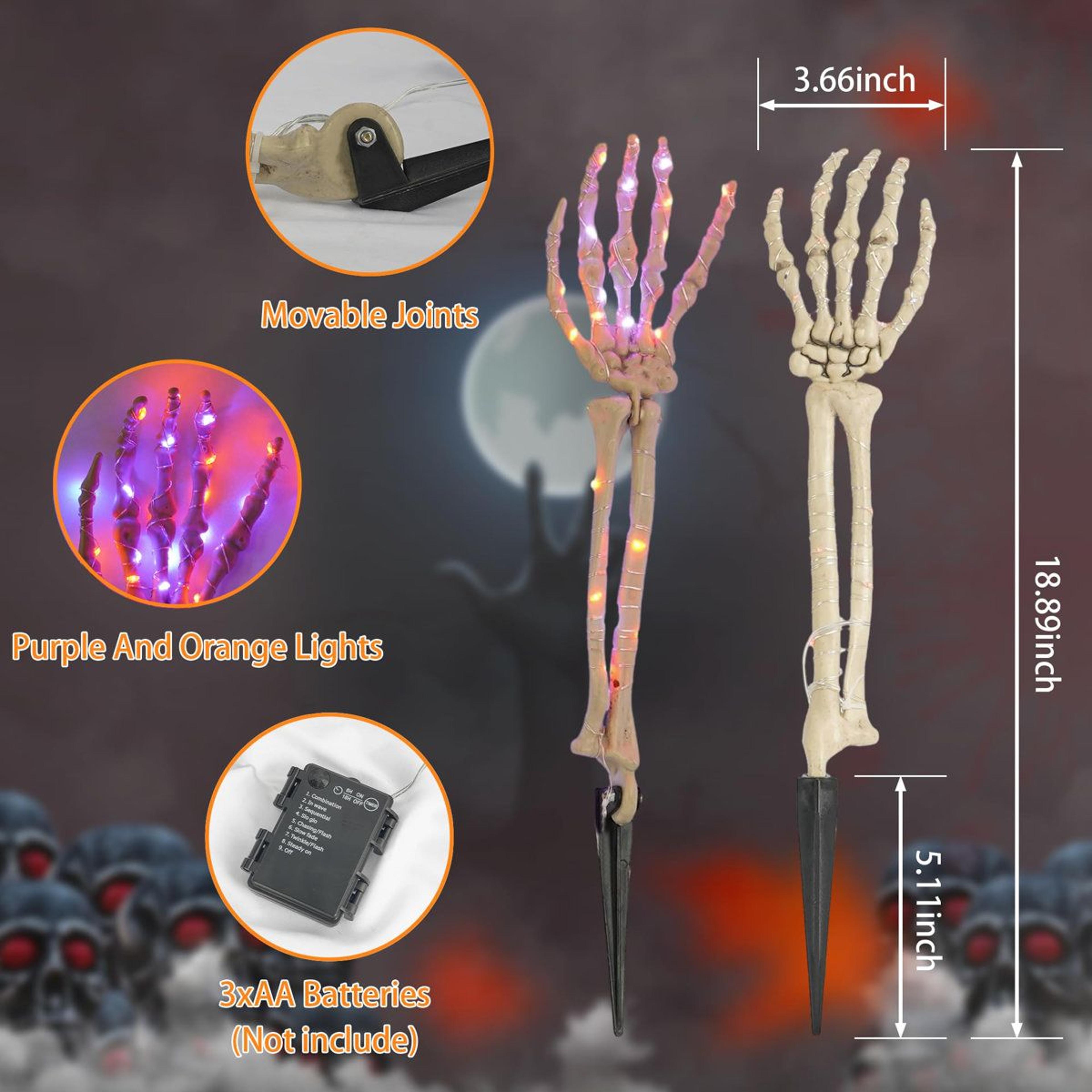 Lighted Halloween Skeleton Decorative Accent 1