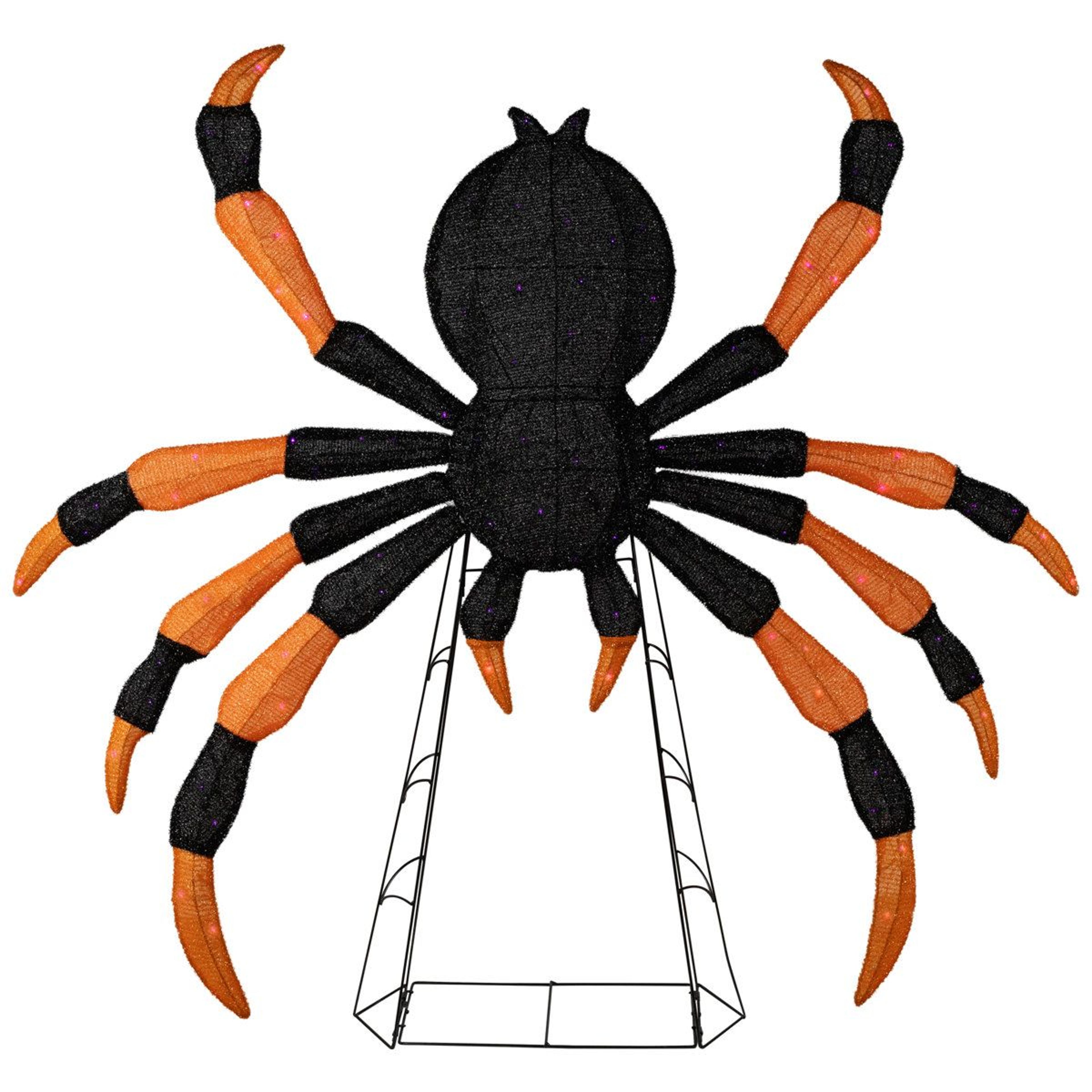 Lighted Spider Halloween Decoration With Purple LED Lights 2
