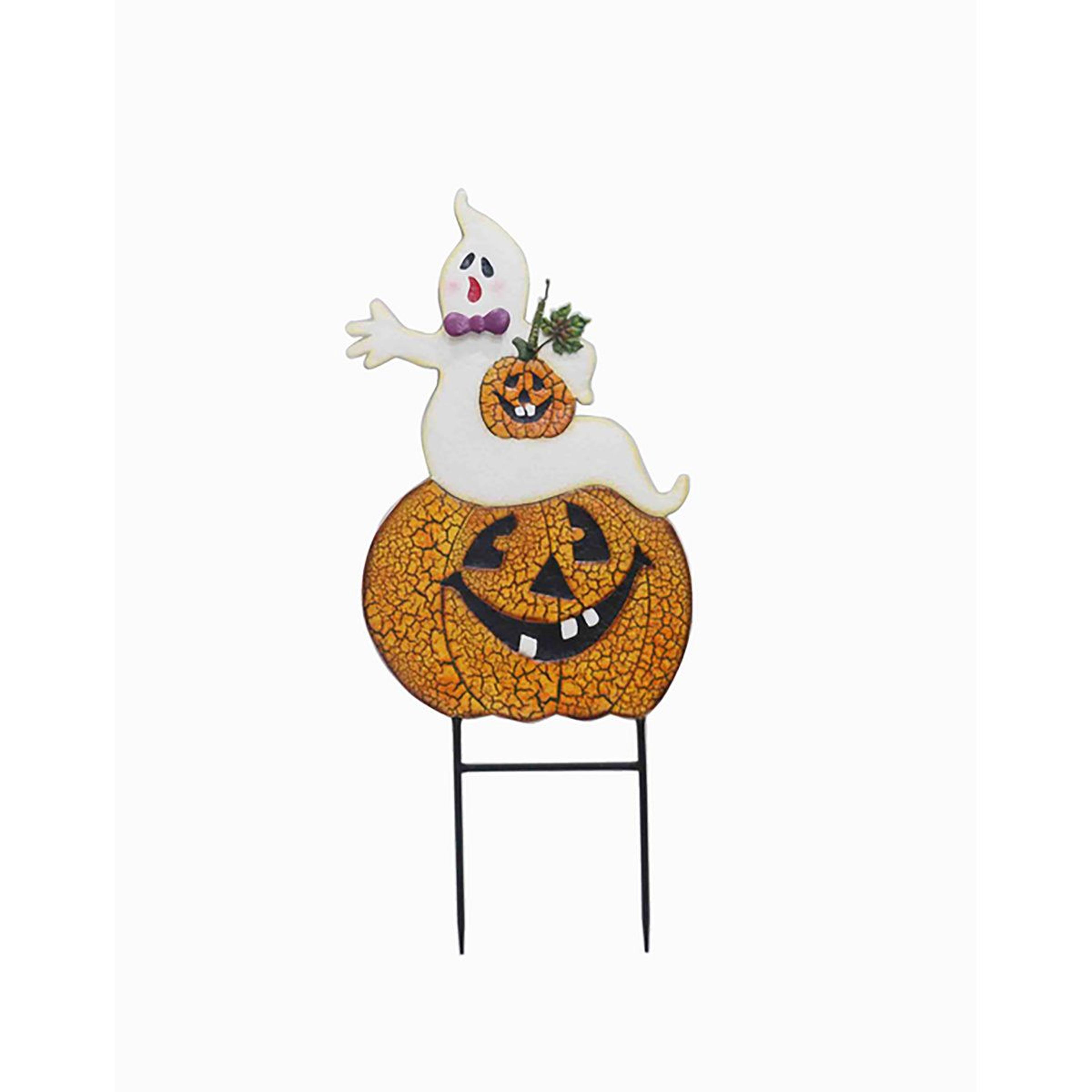 White Ghost Halloween Garden Stake Outdoor Decoration 3