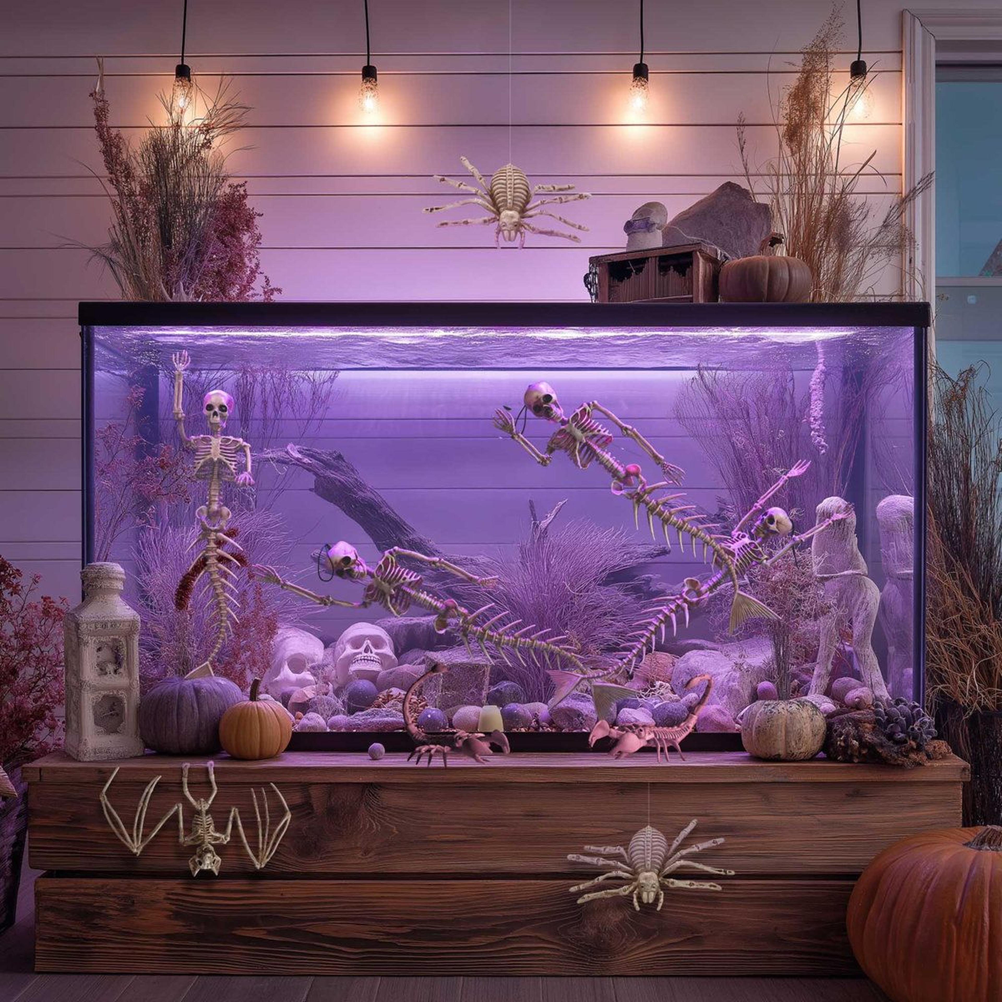 mermaid skeleton halloween decorations with movable joints