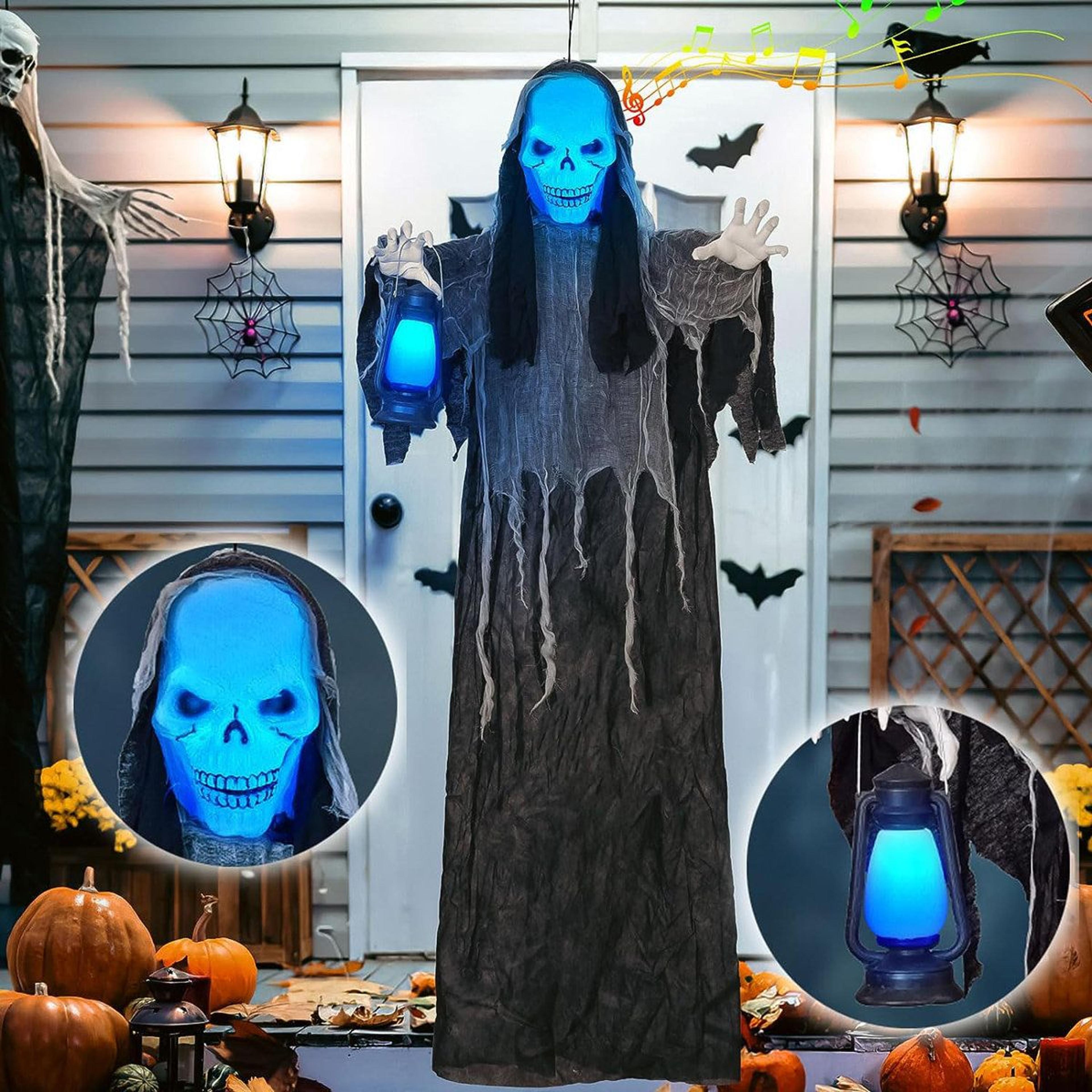 Freestanding Halloween Reaper Decoration With Multicolor LED Lights 1