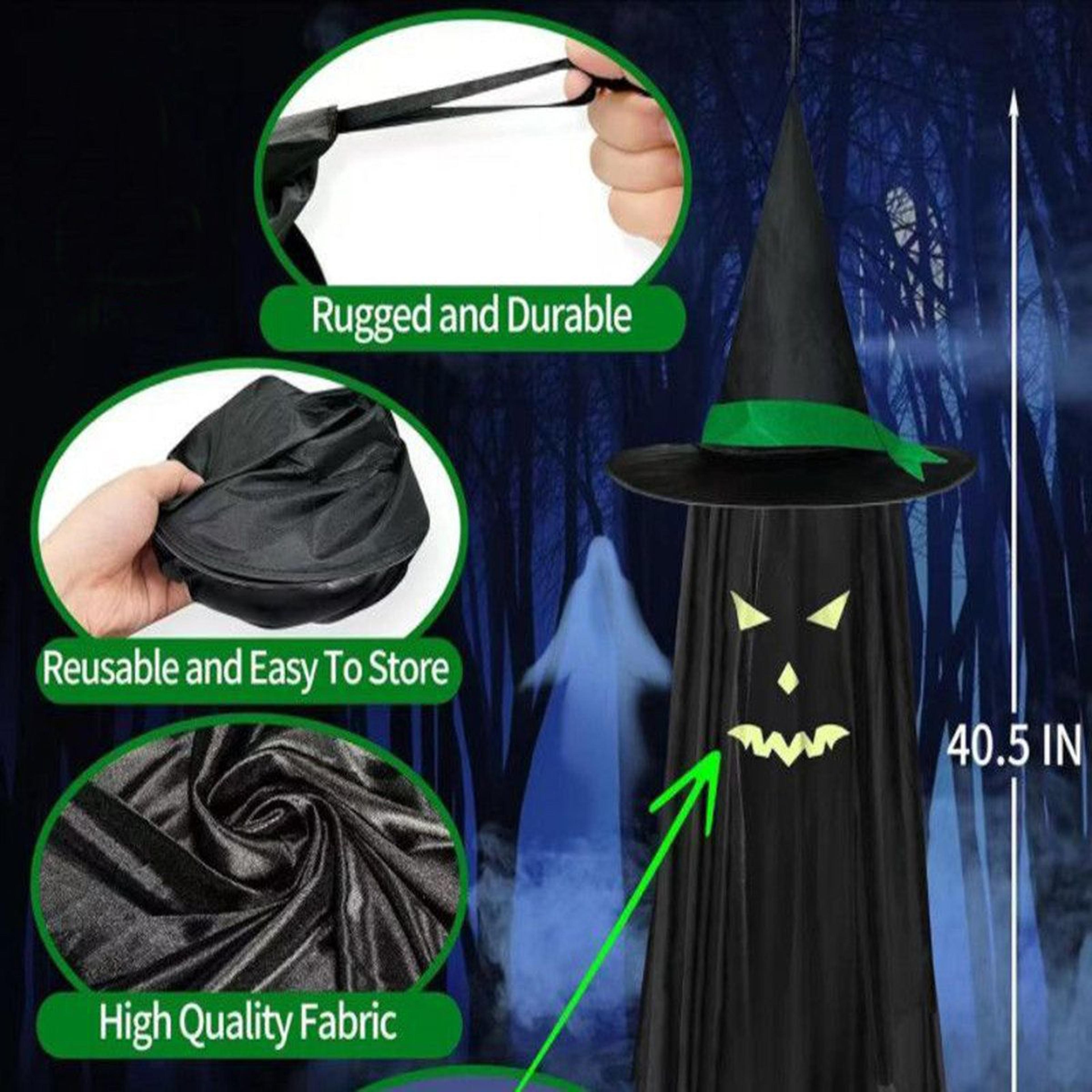 Halloween Hanging Ghost Decorations With Glow In The Dark Faces 2