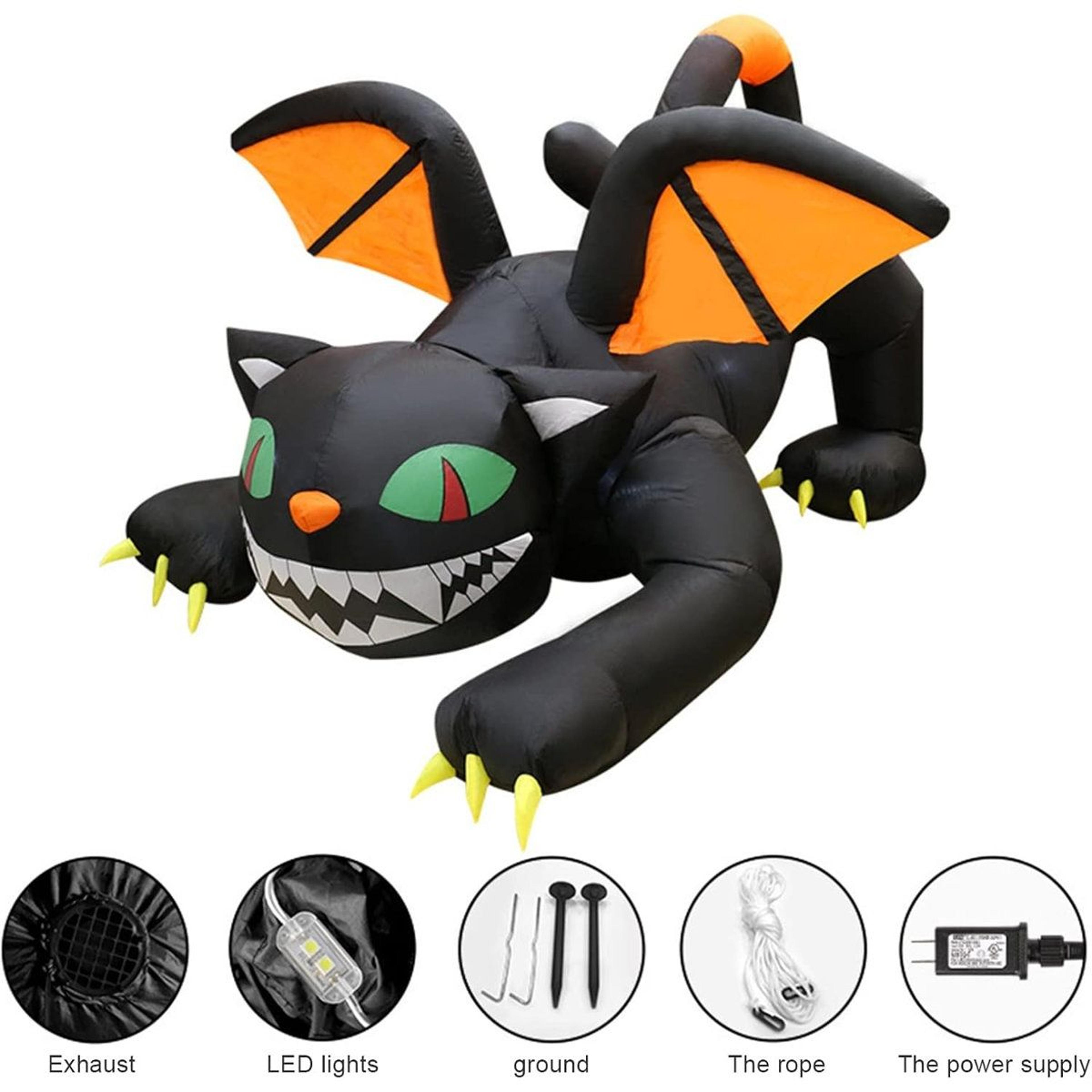 Halloween Inflatable Black Cat With LED Lights For Outdoor Yard Decor 2