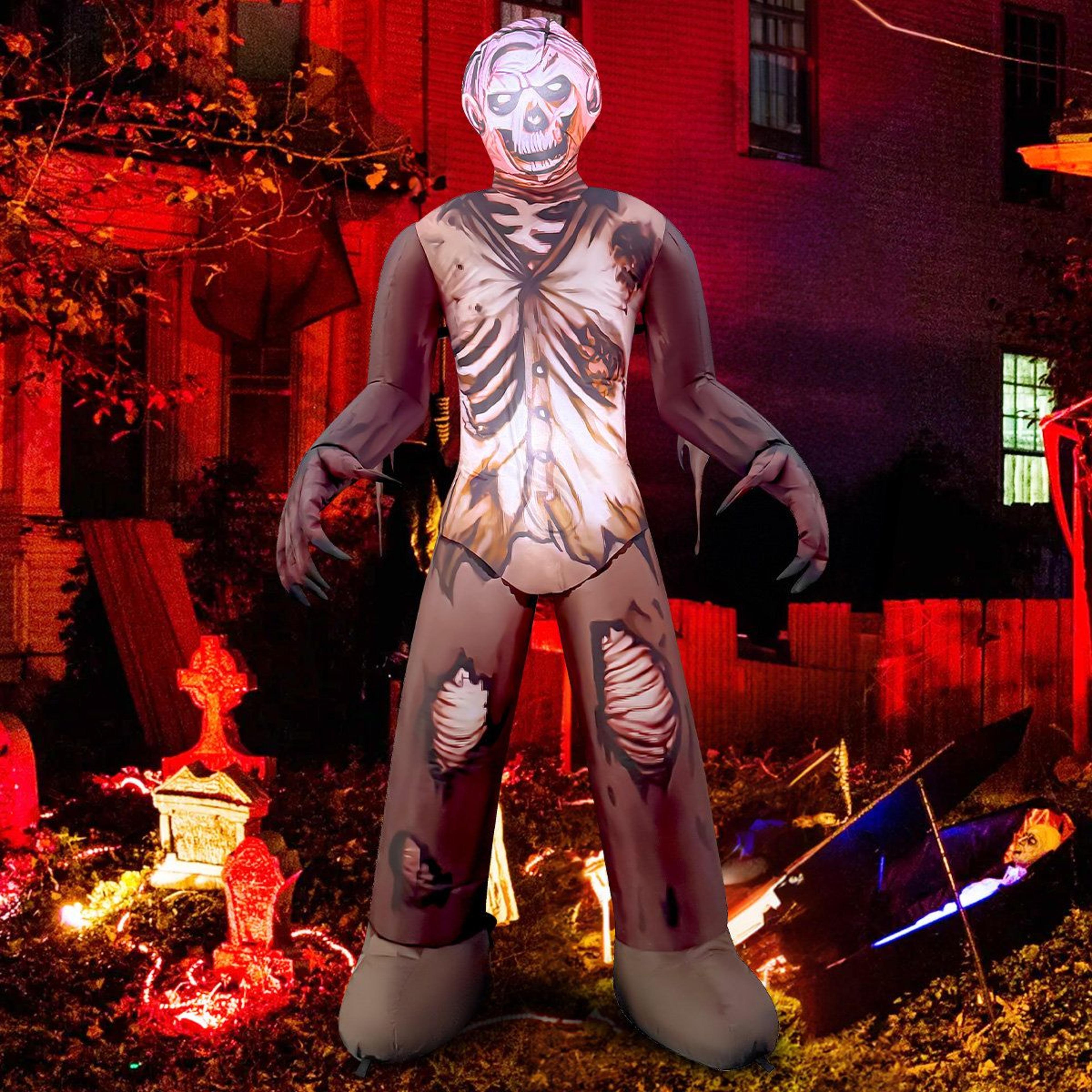 Halloween Inflatable Zombie With Tilting Head And LED Lights 4