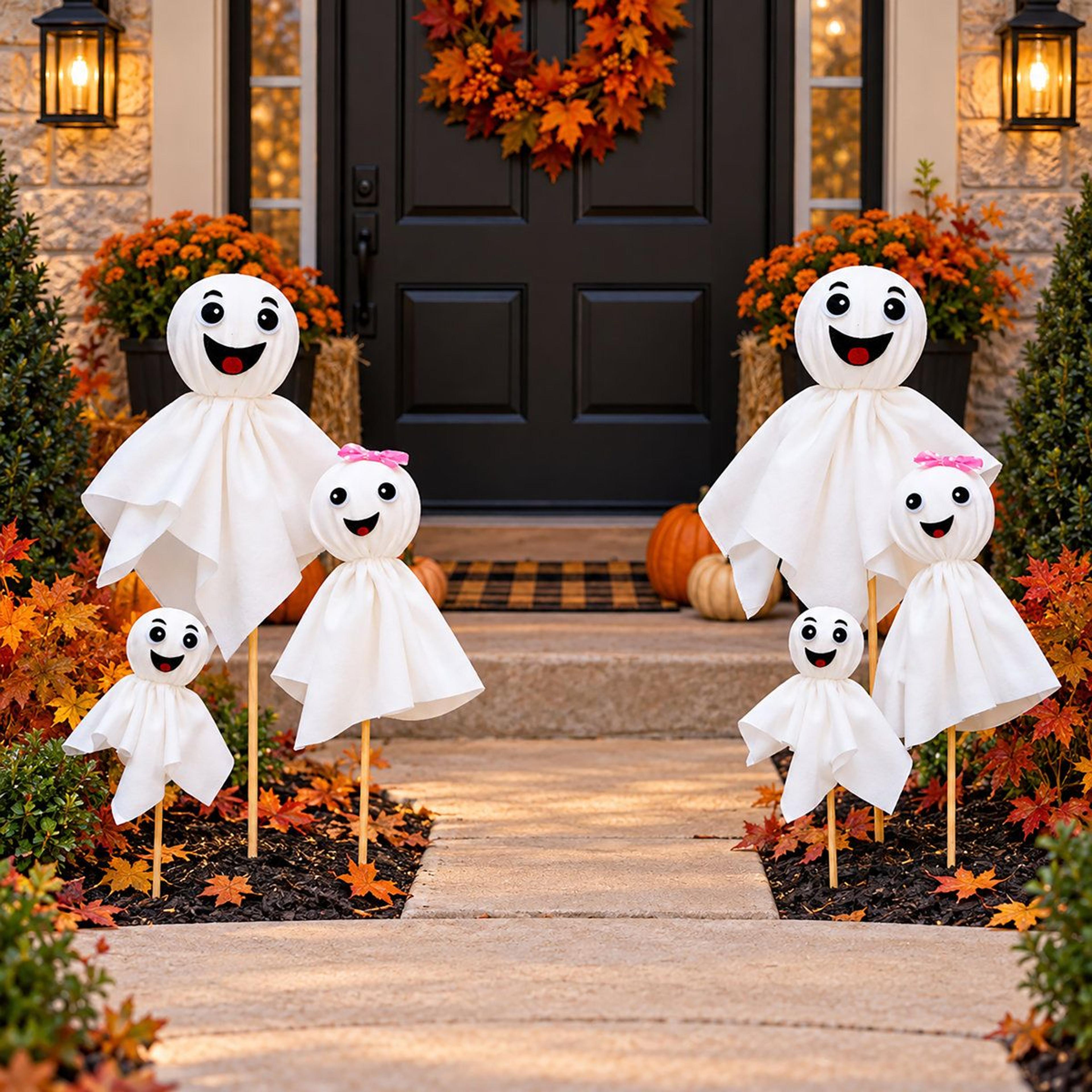 Halloween Ghost Garden Stakes In Assorted Heights 3