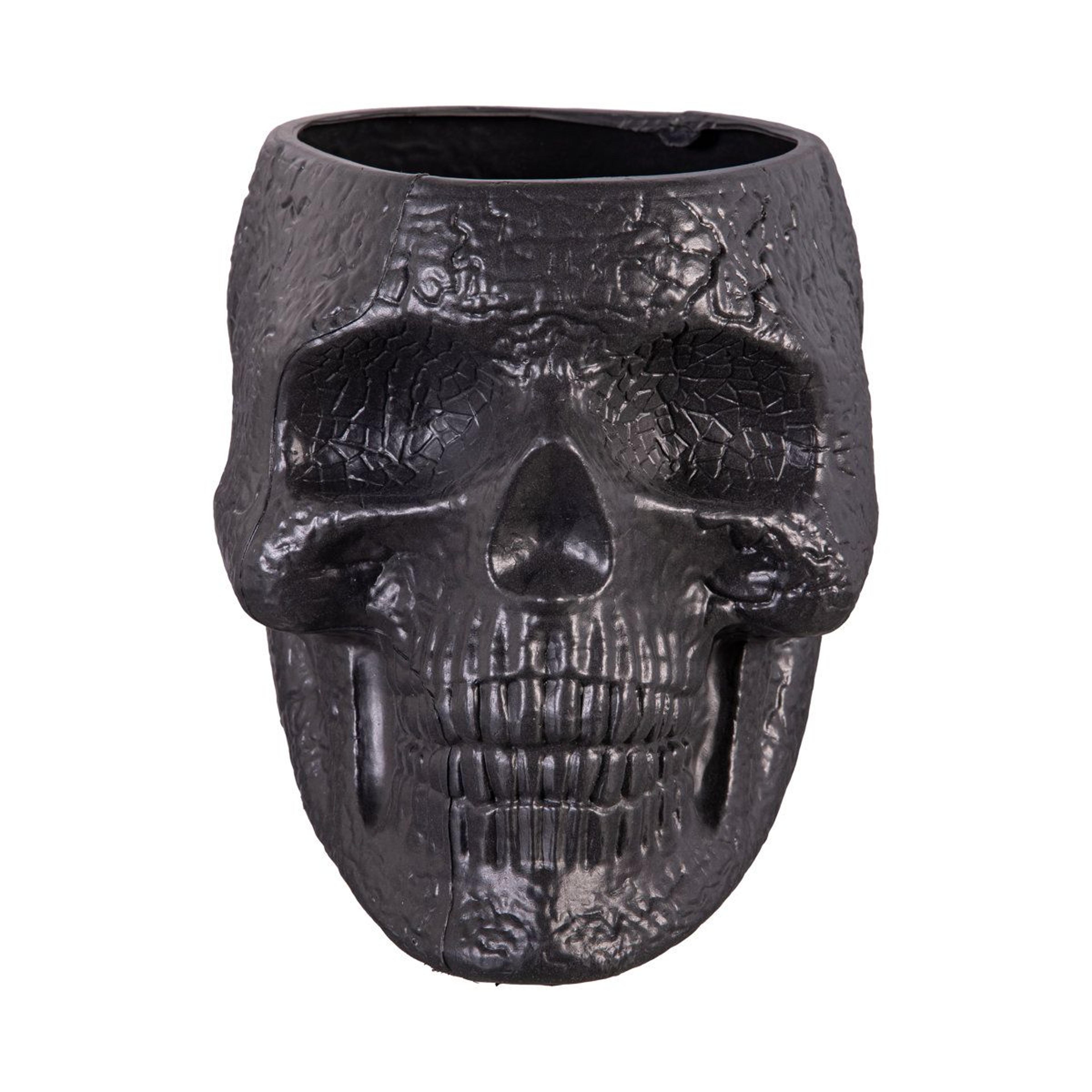 Skull Shaped Planter And Halloween Candy Holder For Indoor Outdoor Decor 3