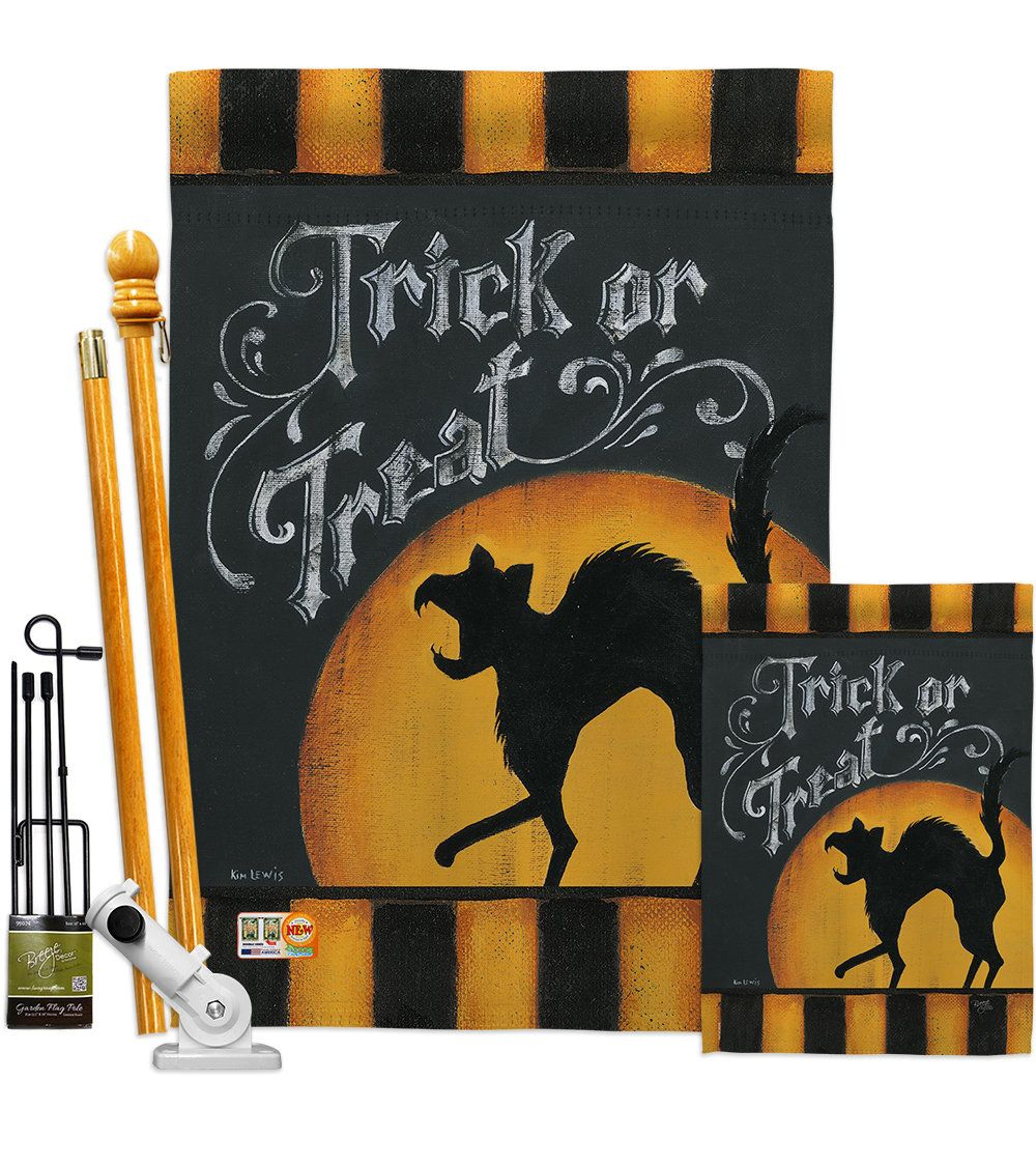 Double Sided Halloween Flag Set With Polyester House Flag And Garden Flag 0