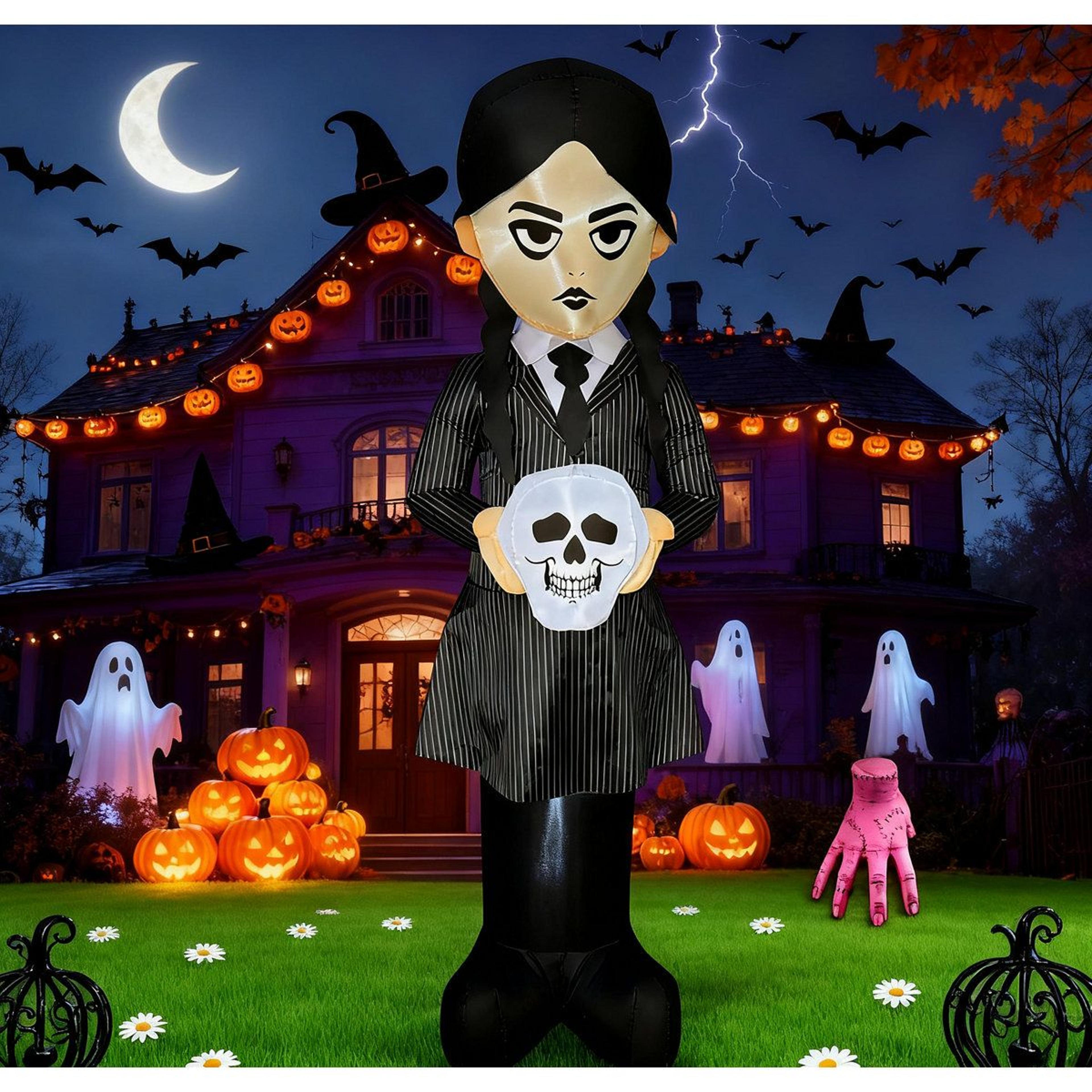 Halloween Inflatable Witch Decoration With LED Lights For Indoor And Outdoor Decor 4