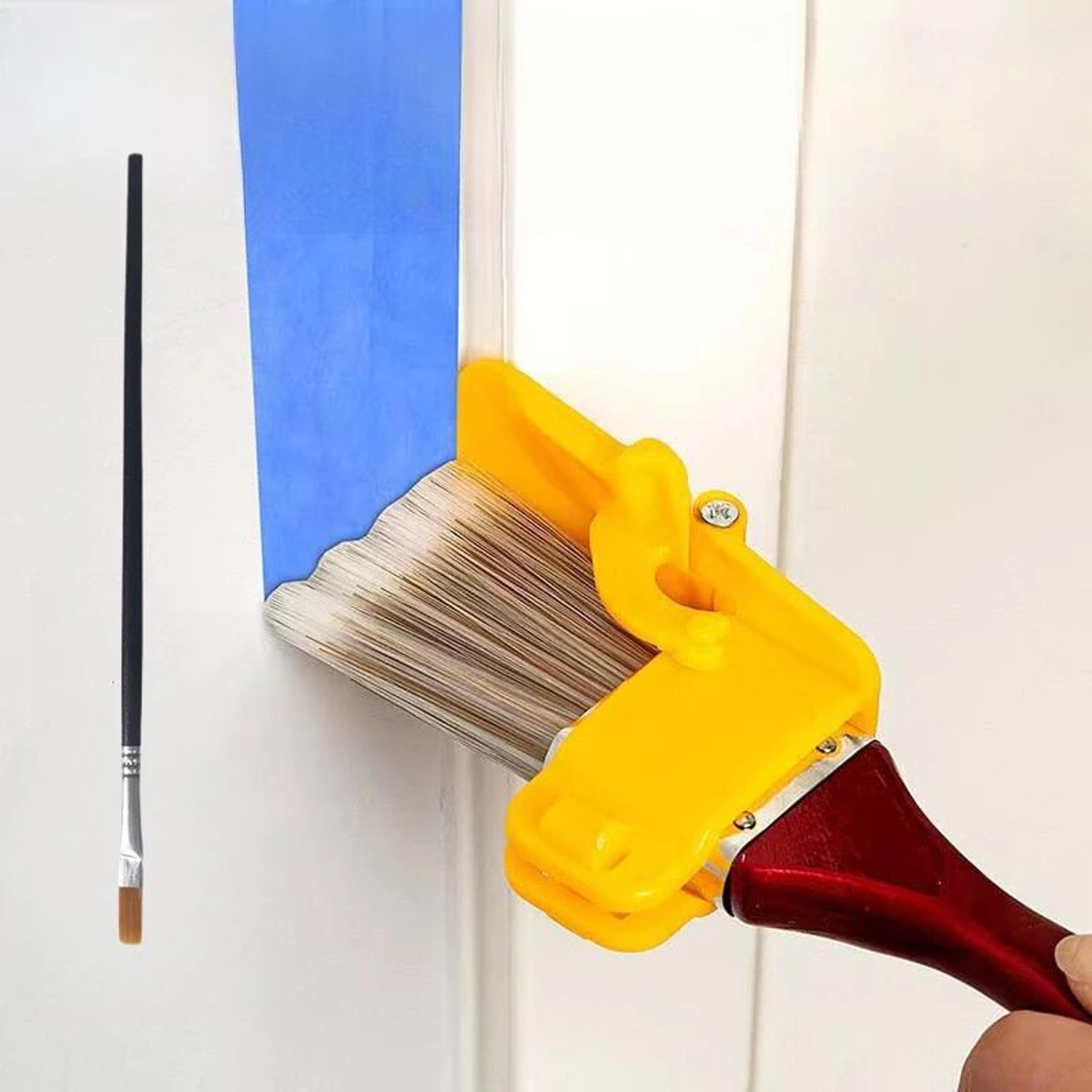 precision paint edger brush tool, indoor & outdoor edge painting for walls, trim, doors & more