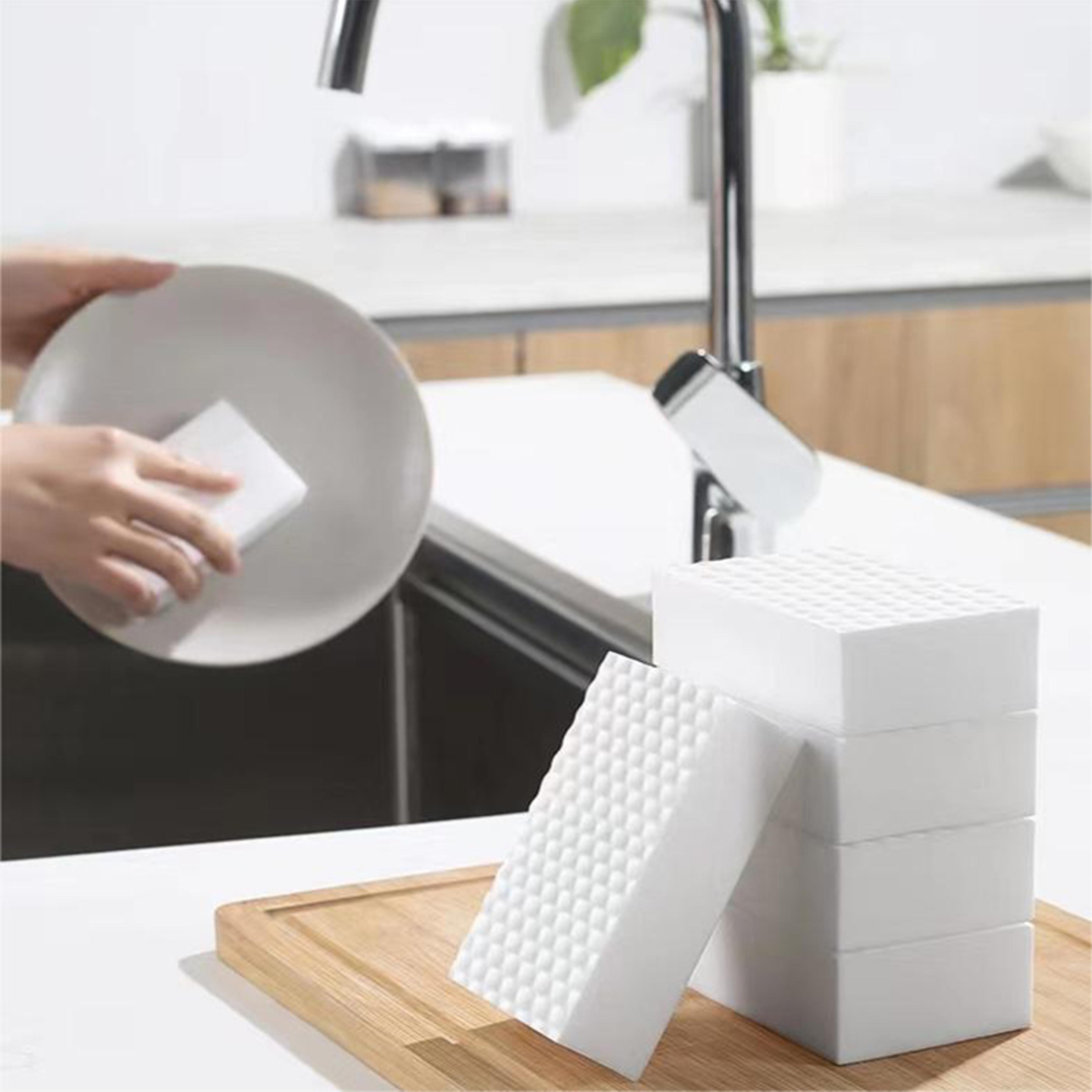 Magic Cleaning Sponge Melamine Eraser Pads For Kitchen Bathroom Shoes  Multi Surface Cleaning 1