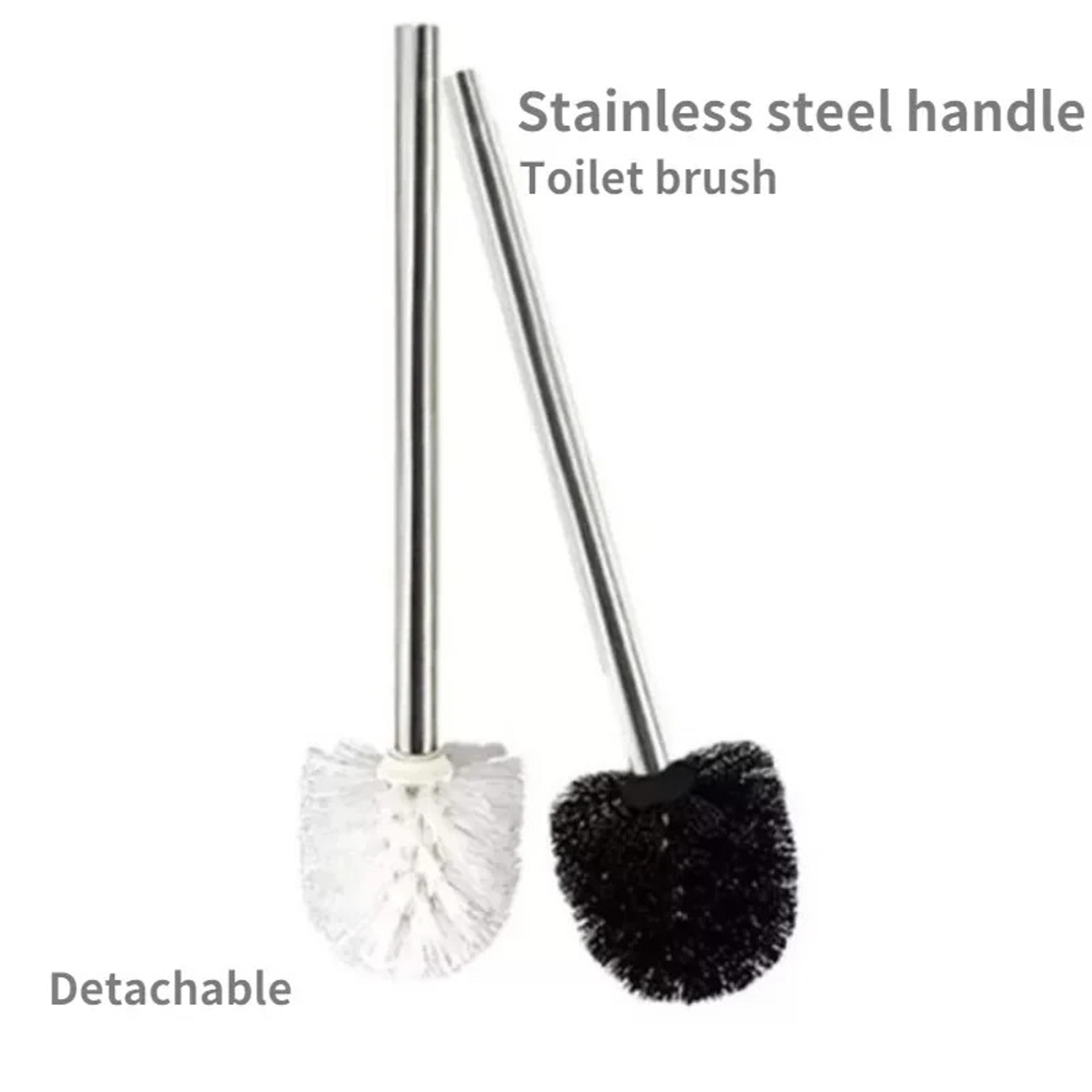 japanese toilet brush with stainless steel handle – minimalist bathroom cleaning brush