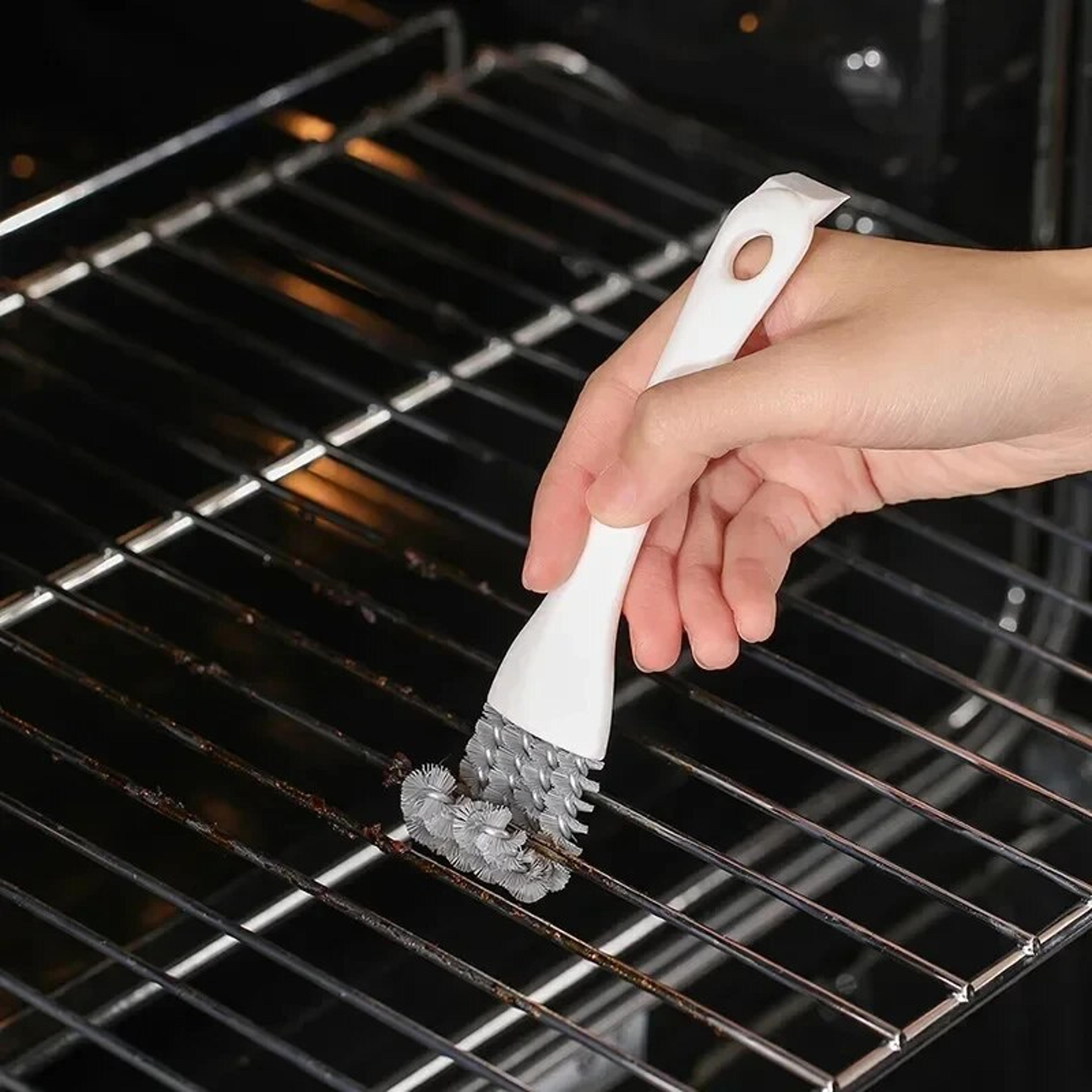 heavy-duty bbq grill brush & grill scraper for bbq grates, oven racks & baking trays