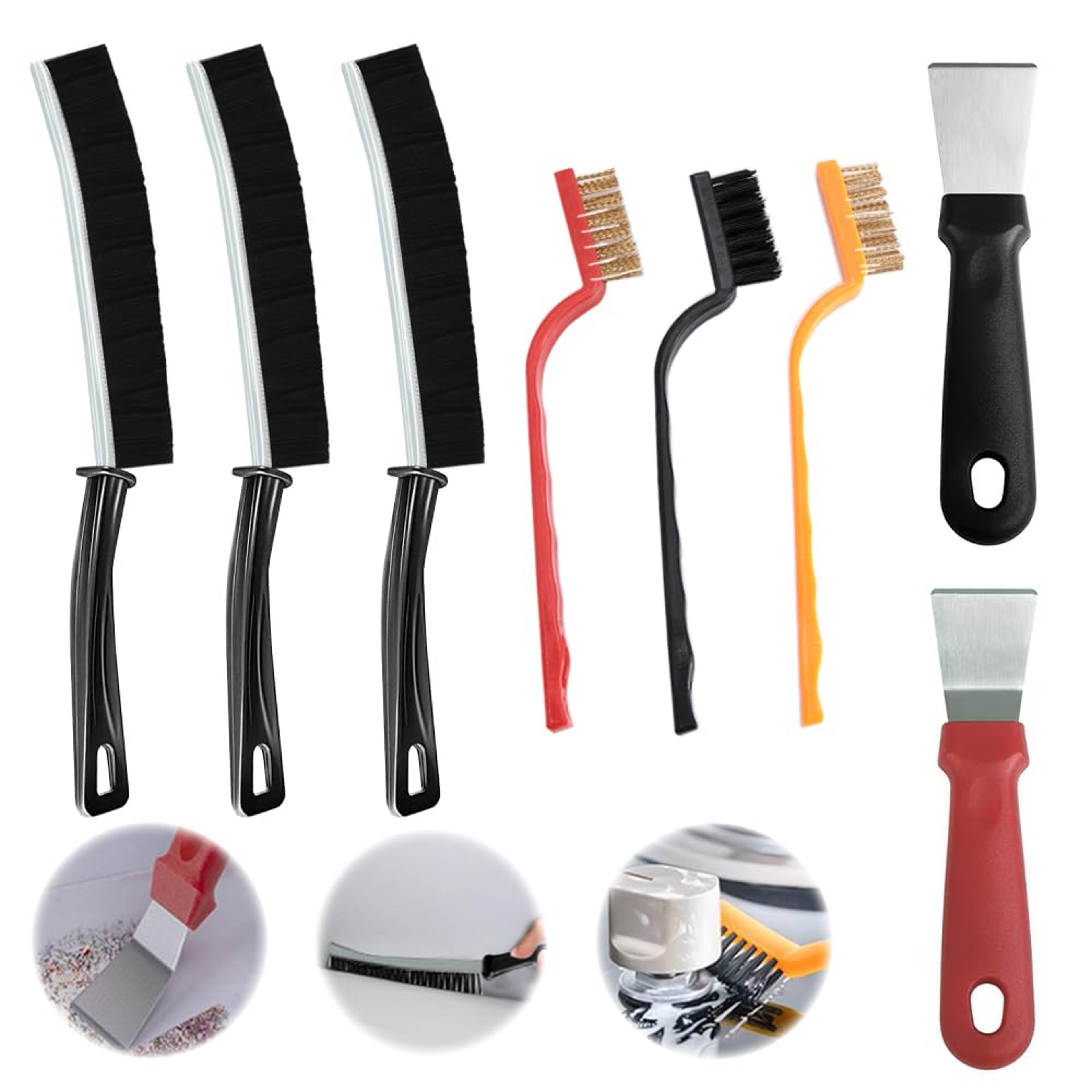 Multi Surface Cleaning Tool Set With Scraper  Brushes For Kitchen Stove  Household Deep Cleaning 0