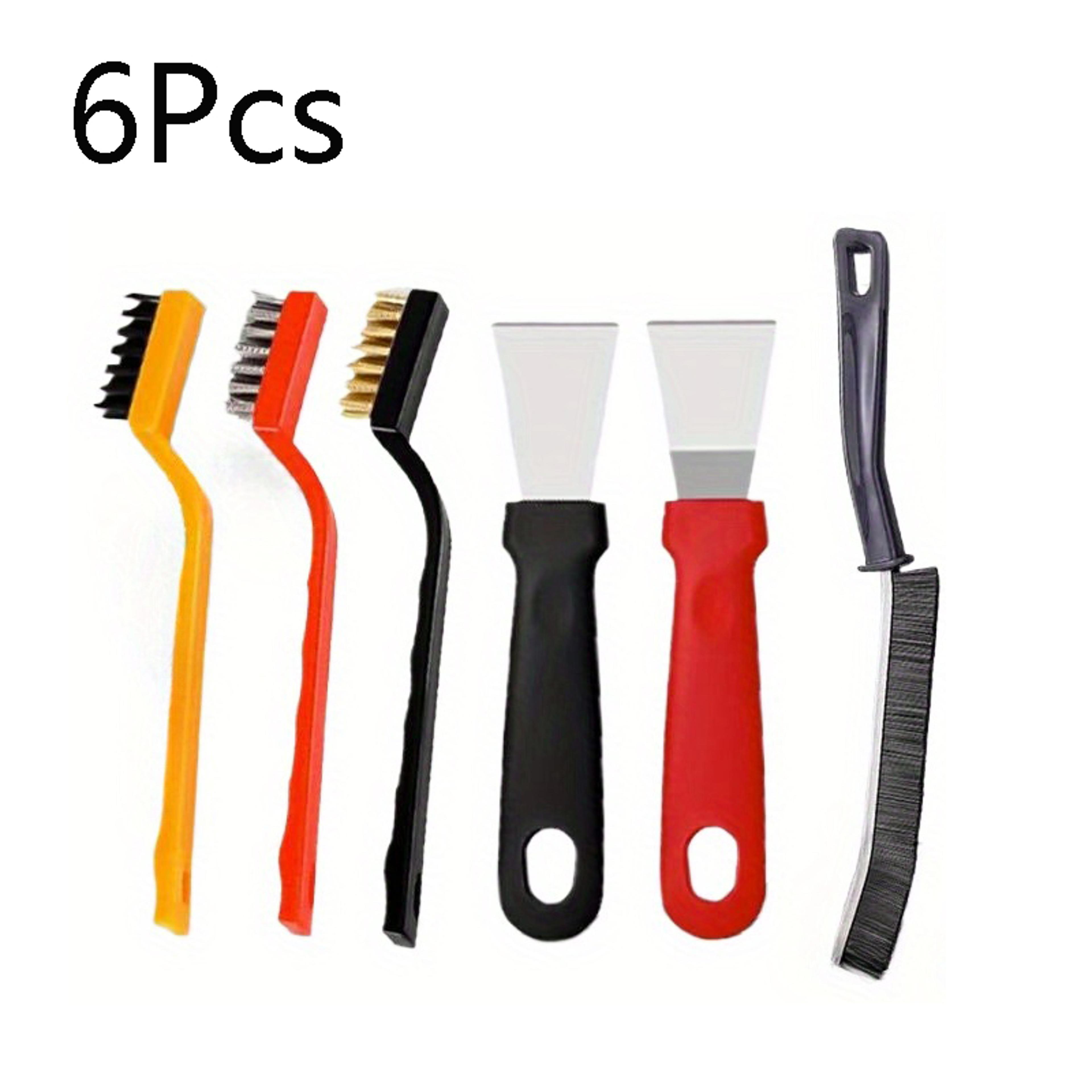 Multi Surface Cleaning Tool Set With Scraper  Brushes For Kitchen Stove  Household Deep Cleaning 7