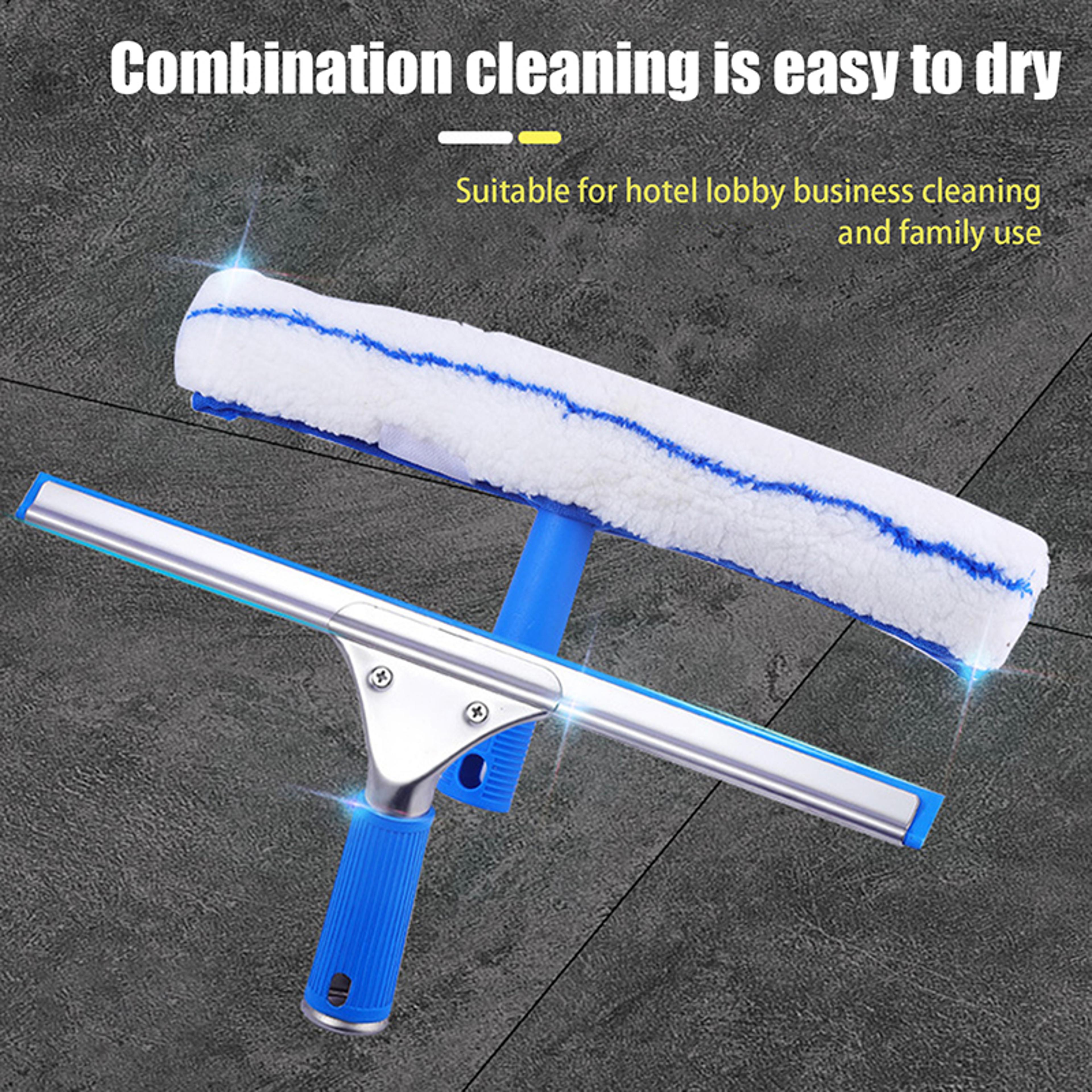 Window Cleaning Tool Squeegee  Microfiber Window Washer For Streak Free Glass 2