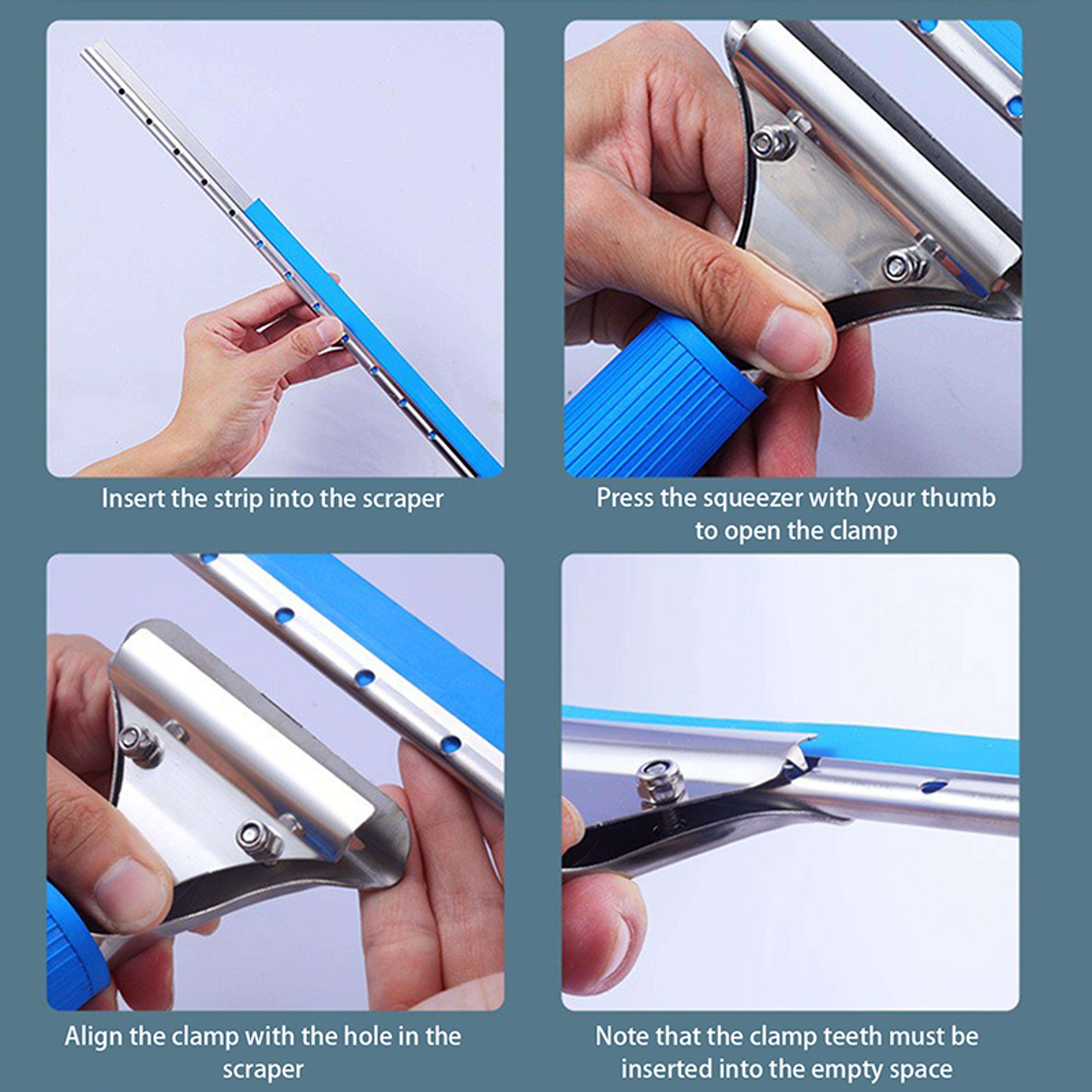 Window Cleaning Tool Squeegee  Microfiber Window Washer For Streak Free Glass 4