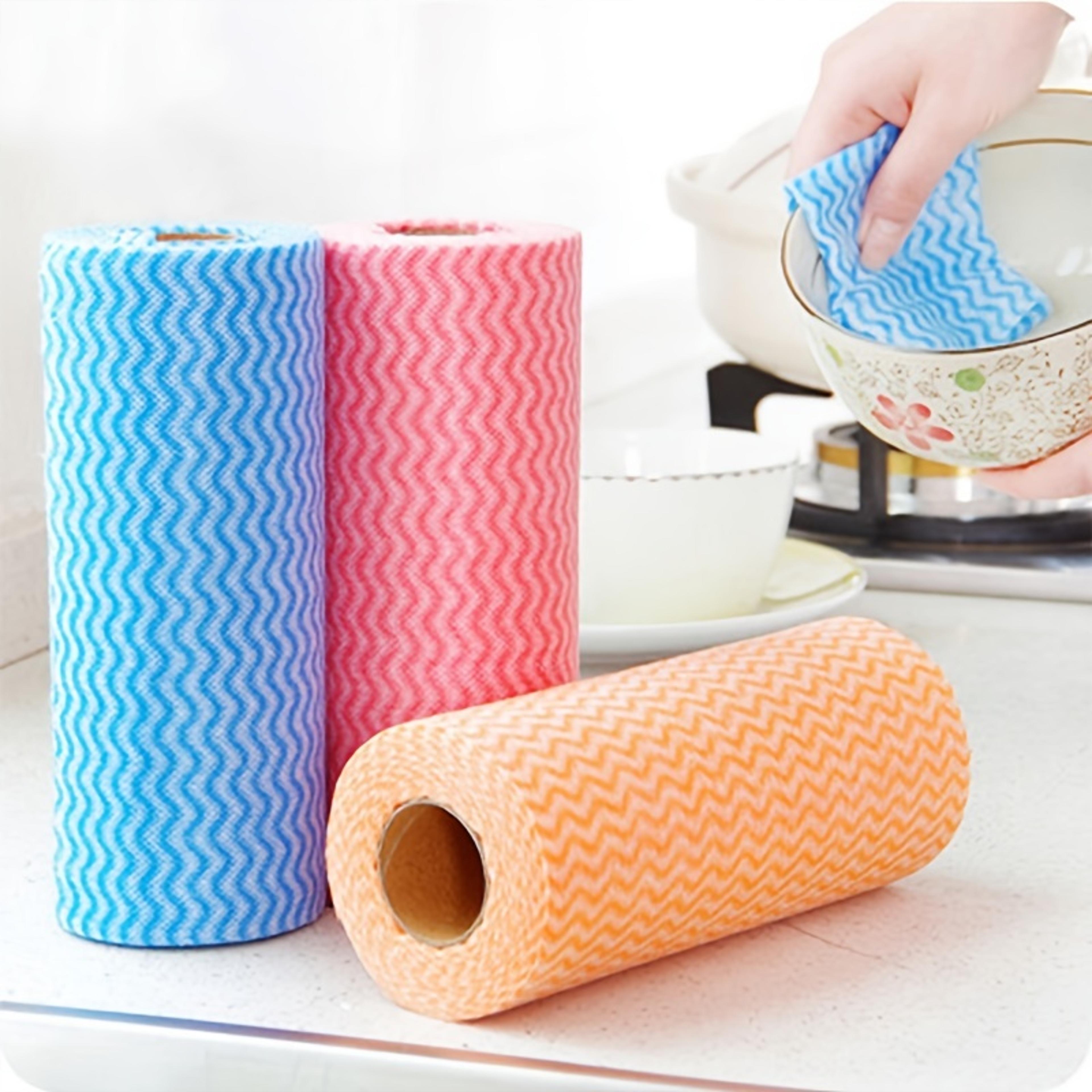Ultra Absorbent Non Woven Cleaning Cloths Roll Reusable Multi Purpose Kitchen Cleaning Towels 3