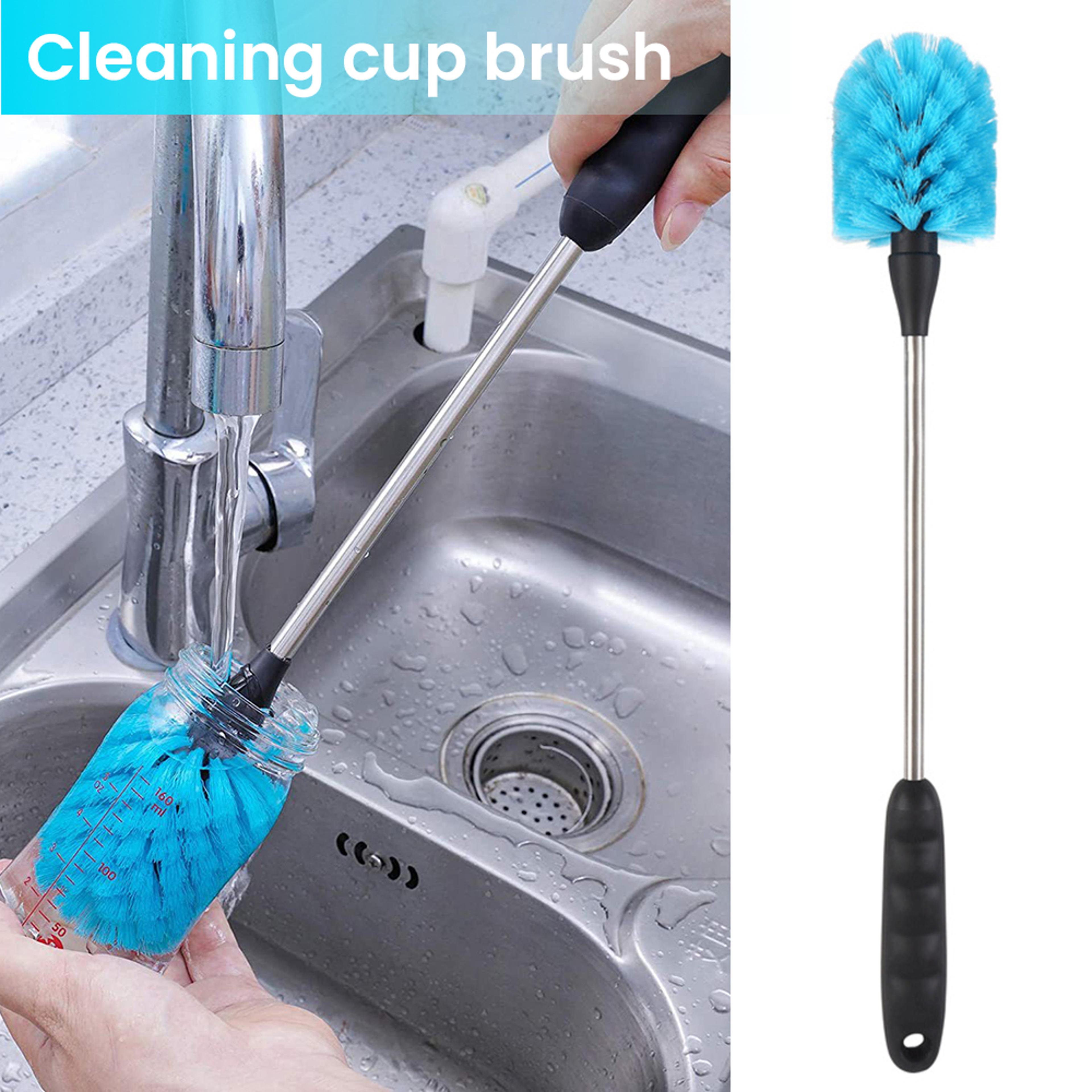 long handle bottle cleaning brush for thermos, baby bottles & glassware