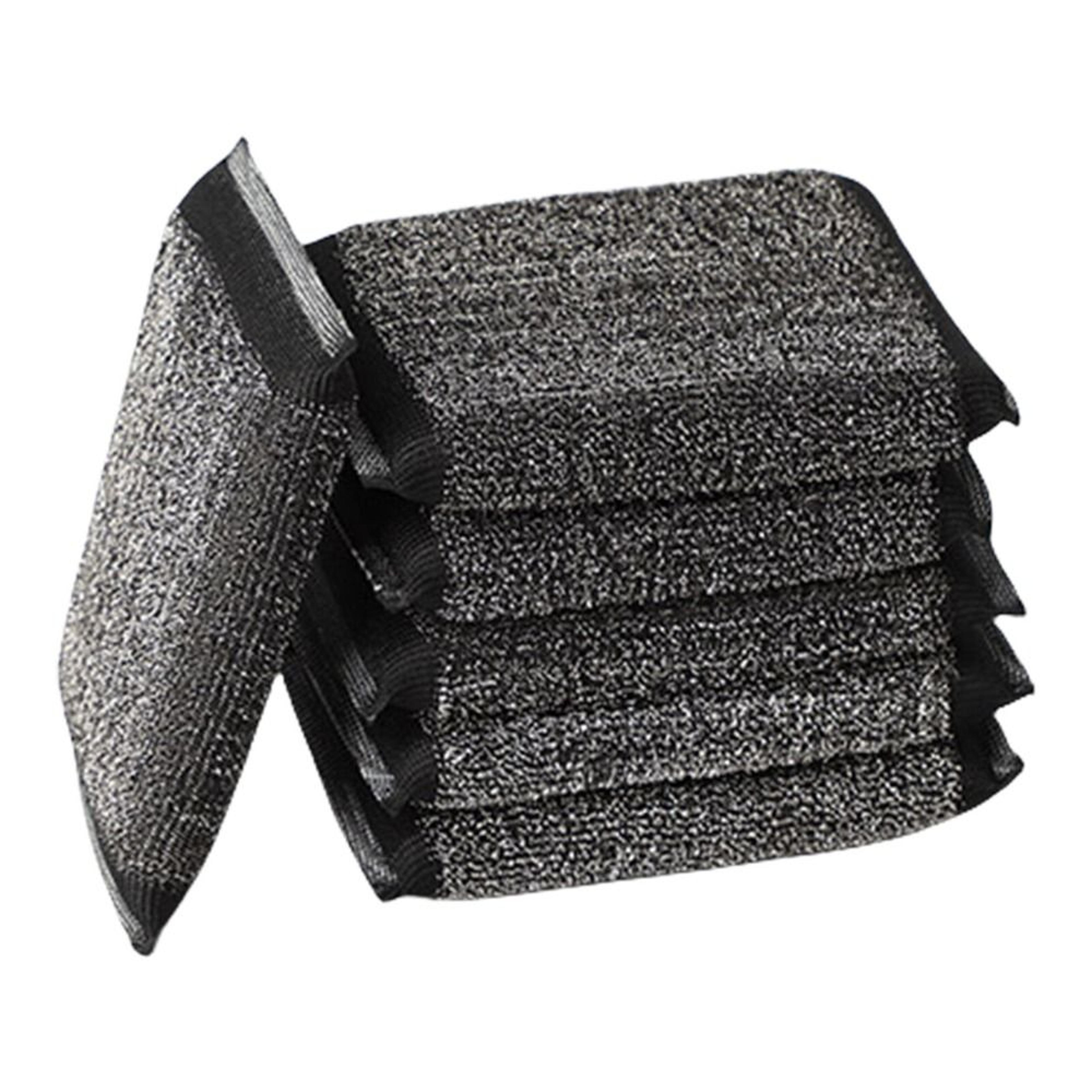 Non Scratch Dish Sponge Set Of Reusable Stainless Steel Kitchen Scrub Sponges 6