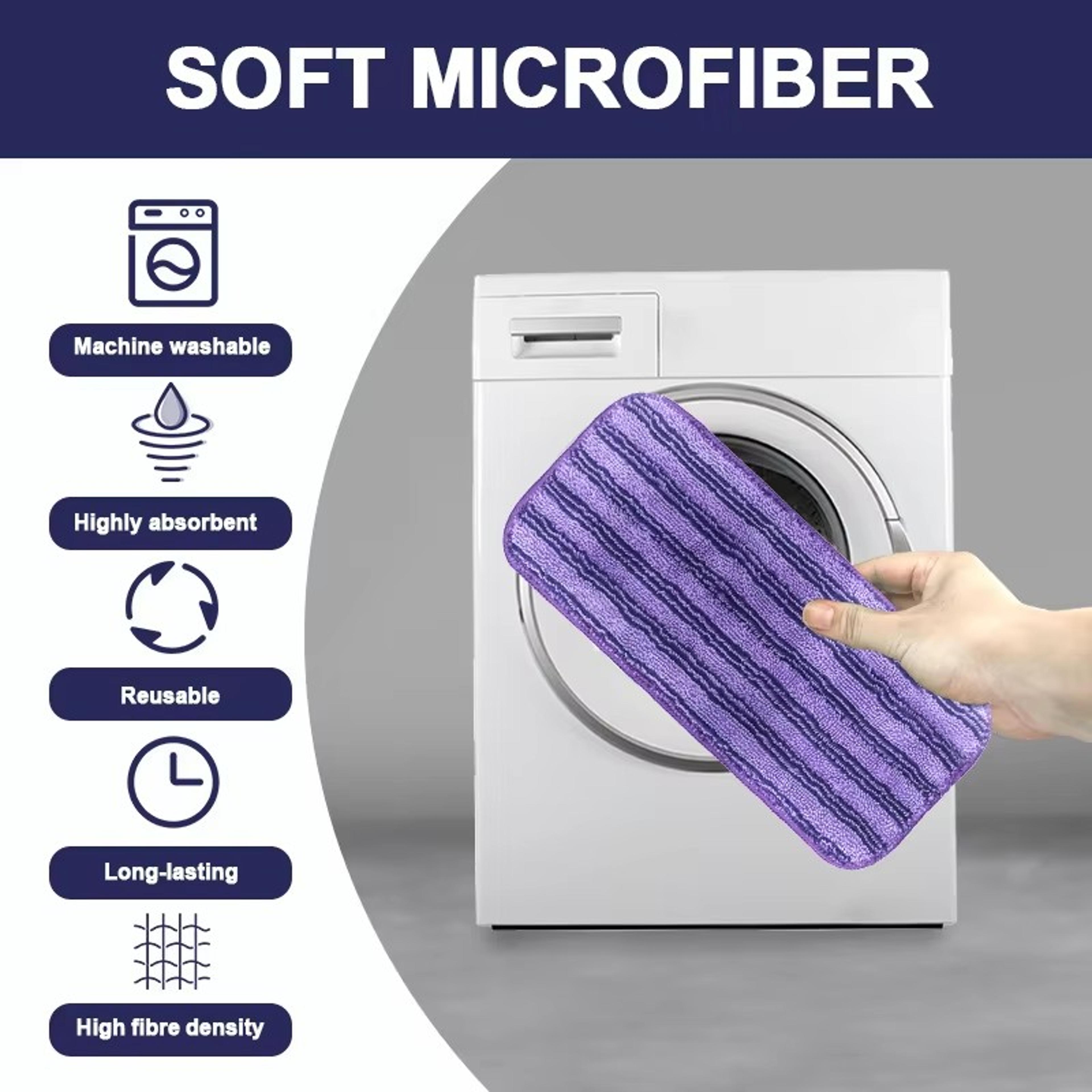 EcoClean Reusable Mop Pads For Swiffer WetJet Pads  Microfiber Mop Pads For Wet  Dry Cleaning 1
