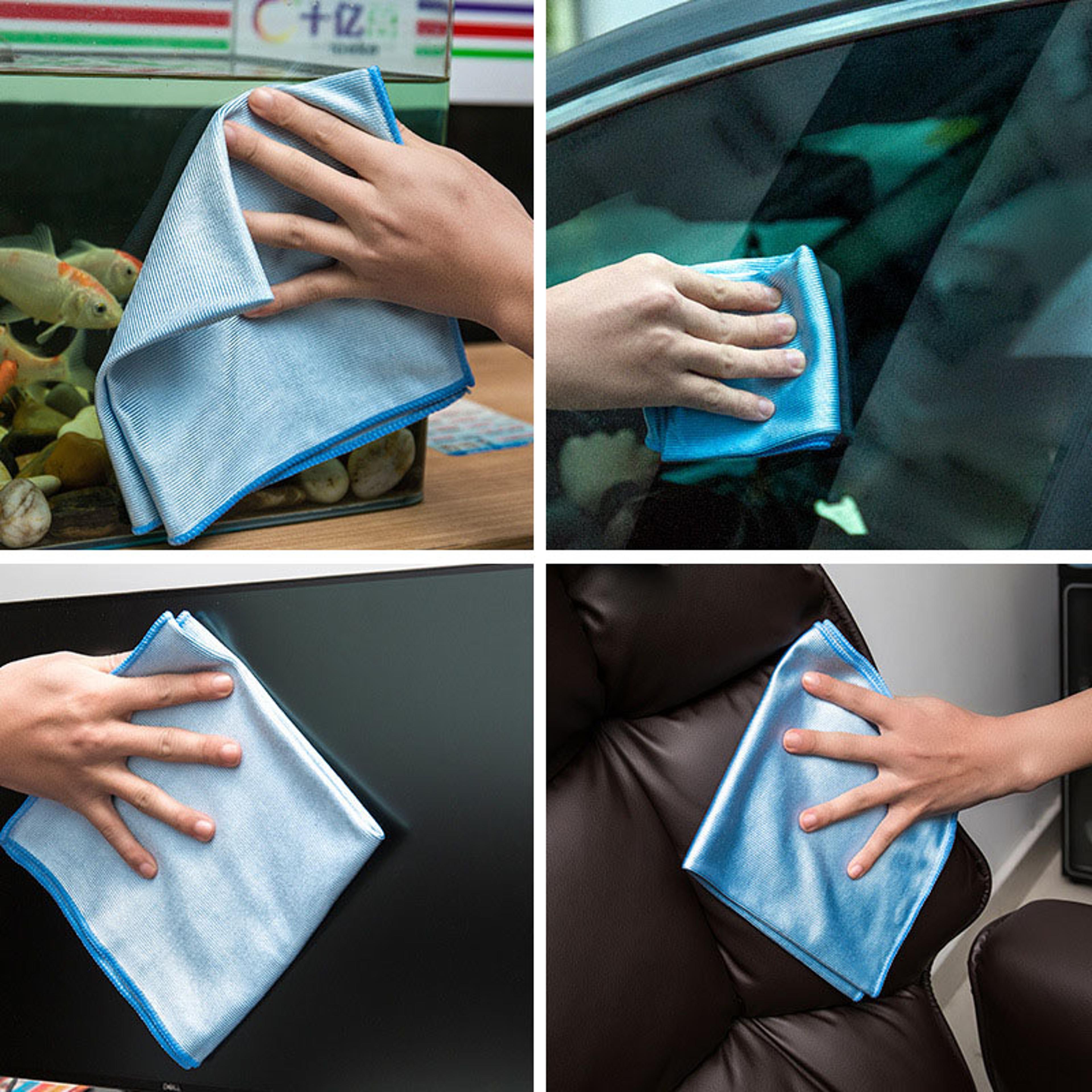 CrystalClear Glass Cleaning Cloth Reusable Microfiber Cleaning Cloth For StreakFree Mirrors  Window 2