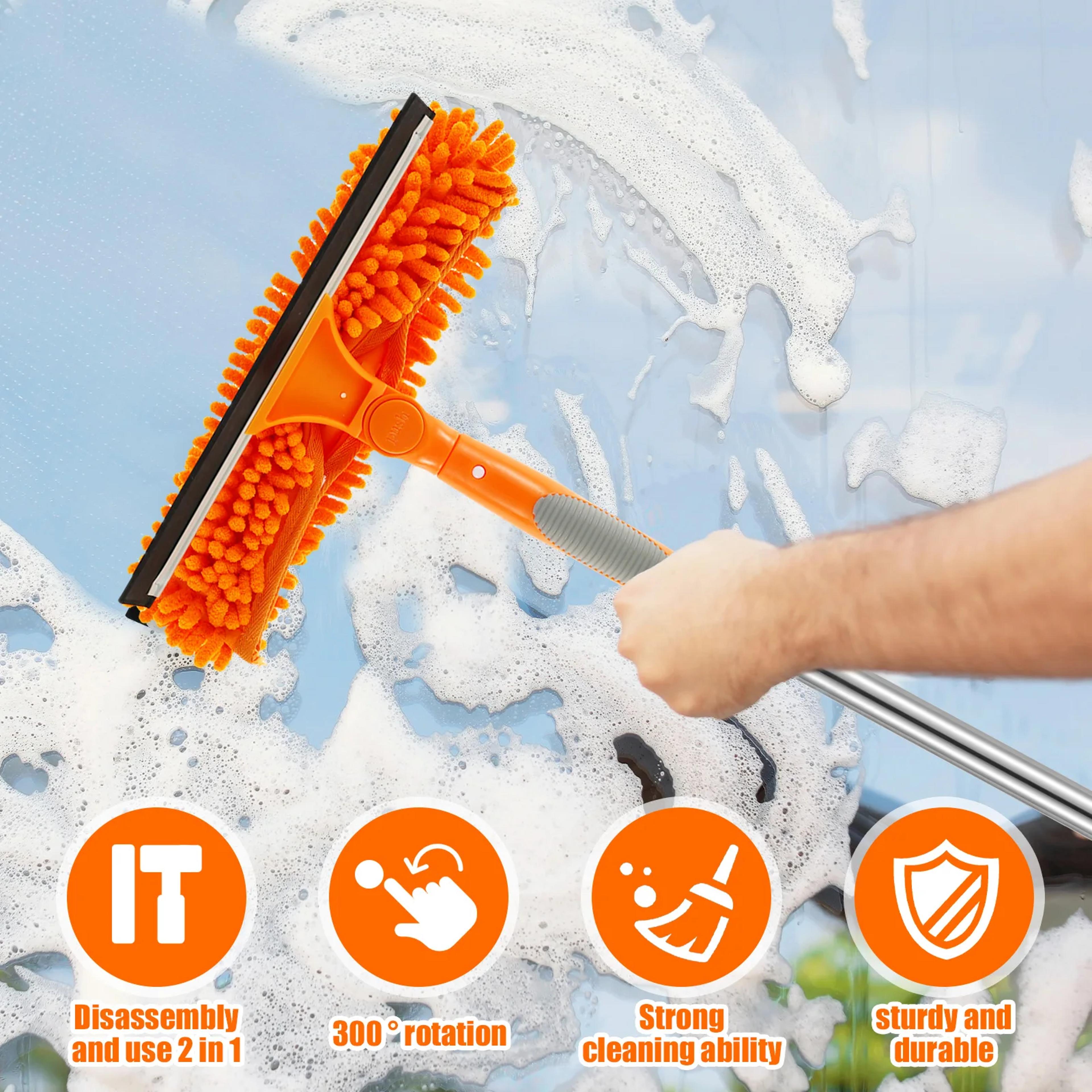 Window Squeegee With Extendable Handle Window Cleaning Tool For Glass Shower Doors  Mirrors 5