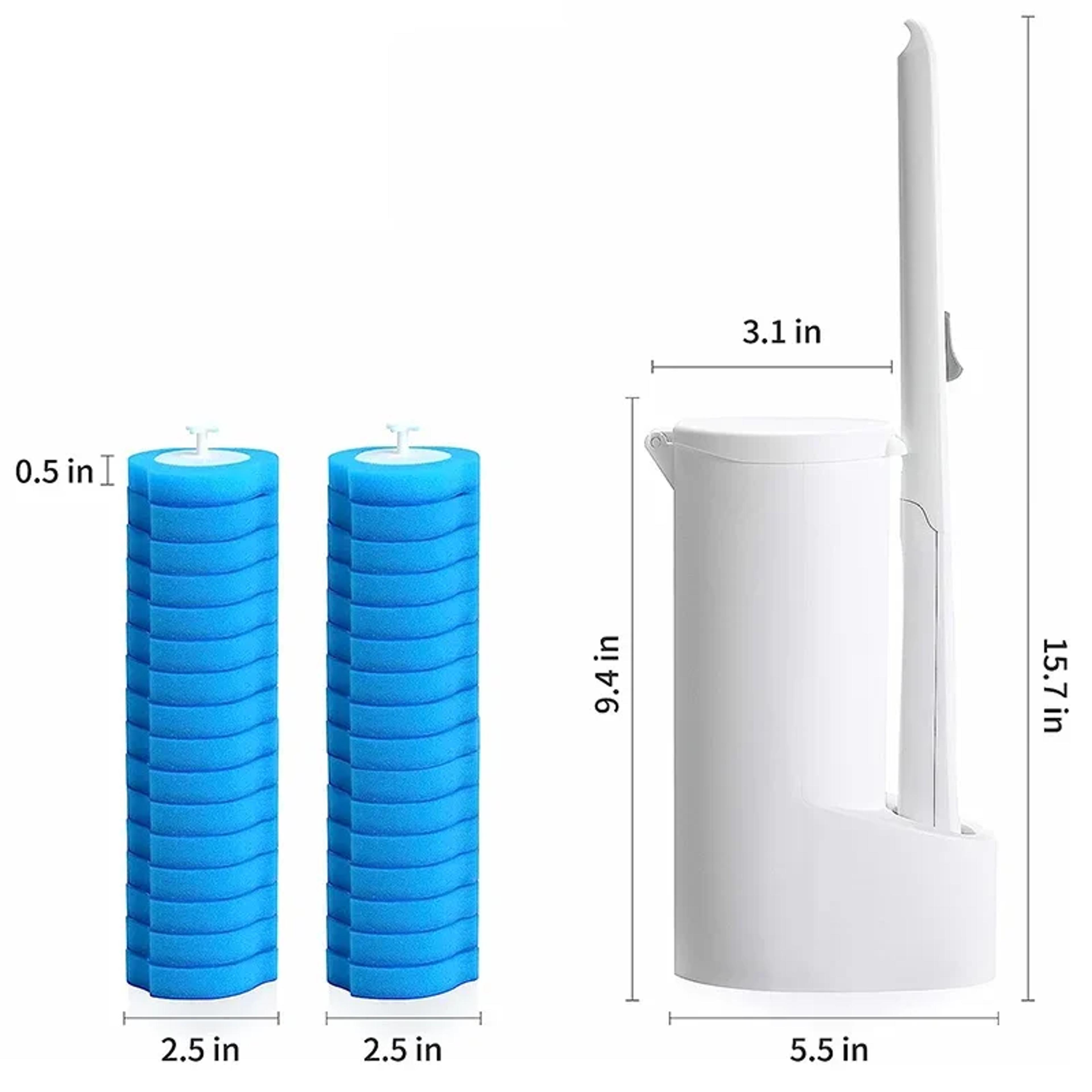 Disposable Toilet Brush With Replaceable Brush Head Long Handle Toilet Cleaning System 3