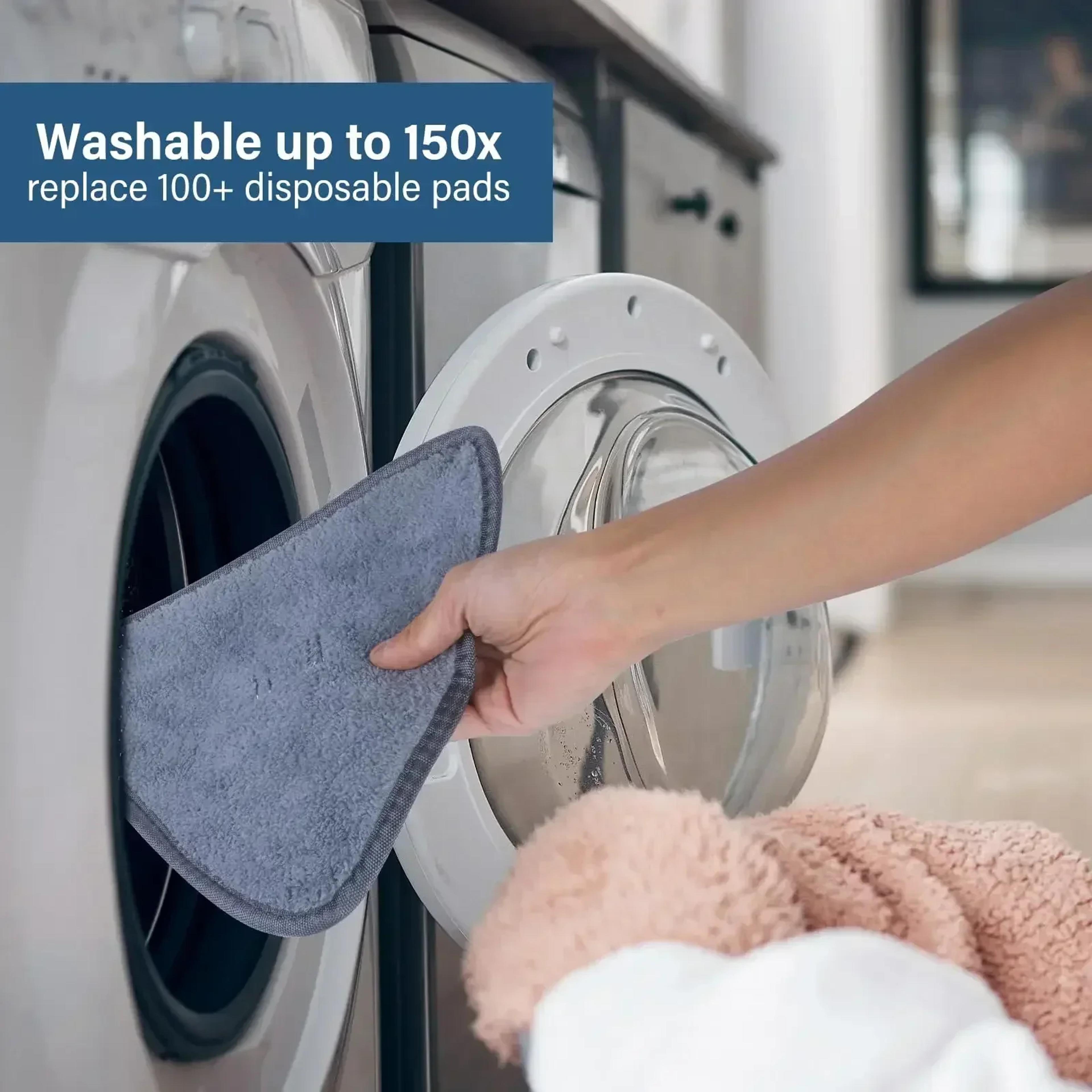 Reusable Triangle Mop Replacement Pads Microfiber Wet Dry Washable Mop Head Refills  Pack 3