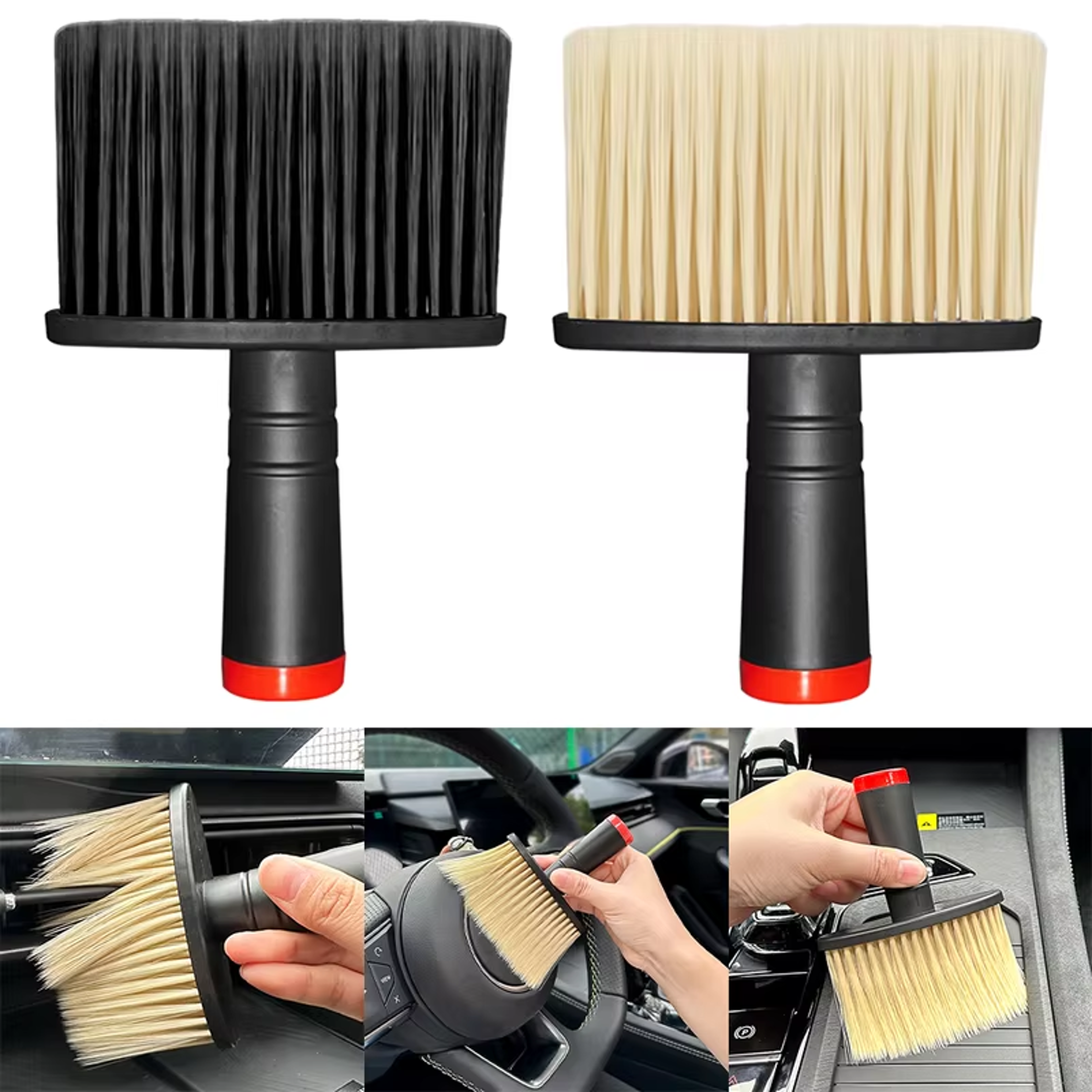 Soft Bristle Car Cleaning Brush For Dashboard Air Vent  Interior Auto Detailing 0
