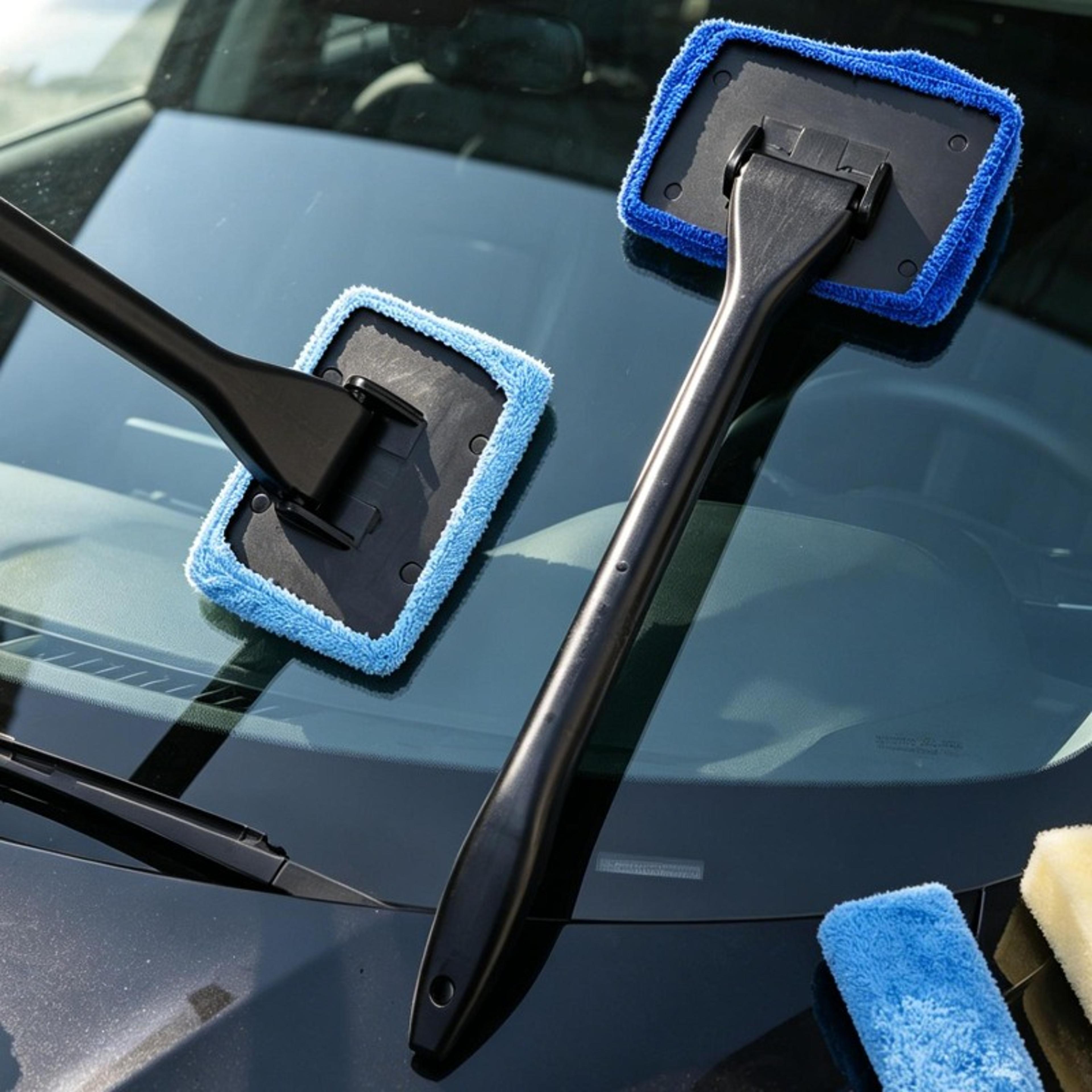 Car Windshield Cleaner With Extendable Handle And Squeegee Window Cleaning Brush 4