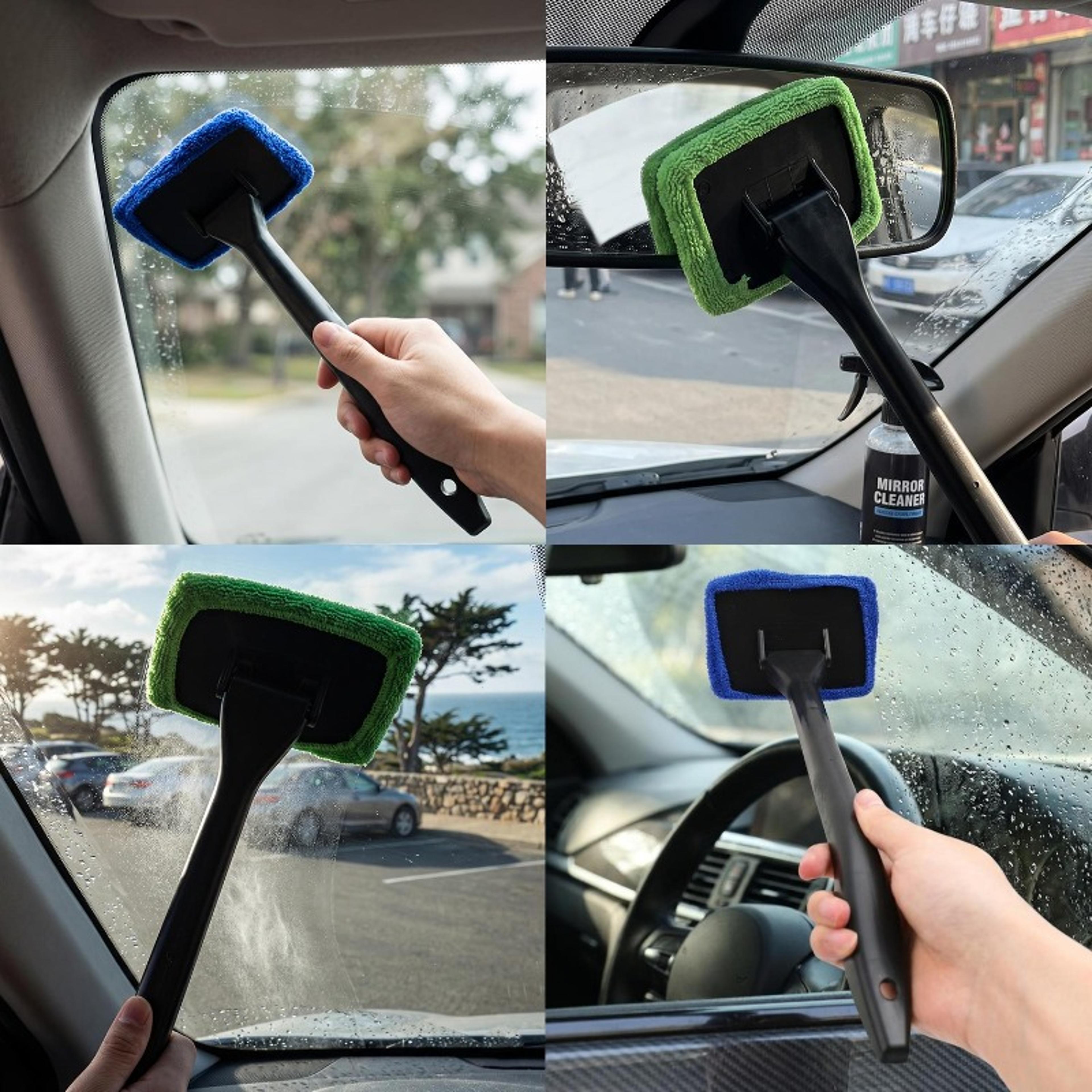 Car Windshield Cleaner With Extendable Handle And Squeegee Window Cleaning Brush 5