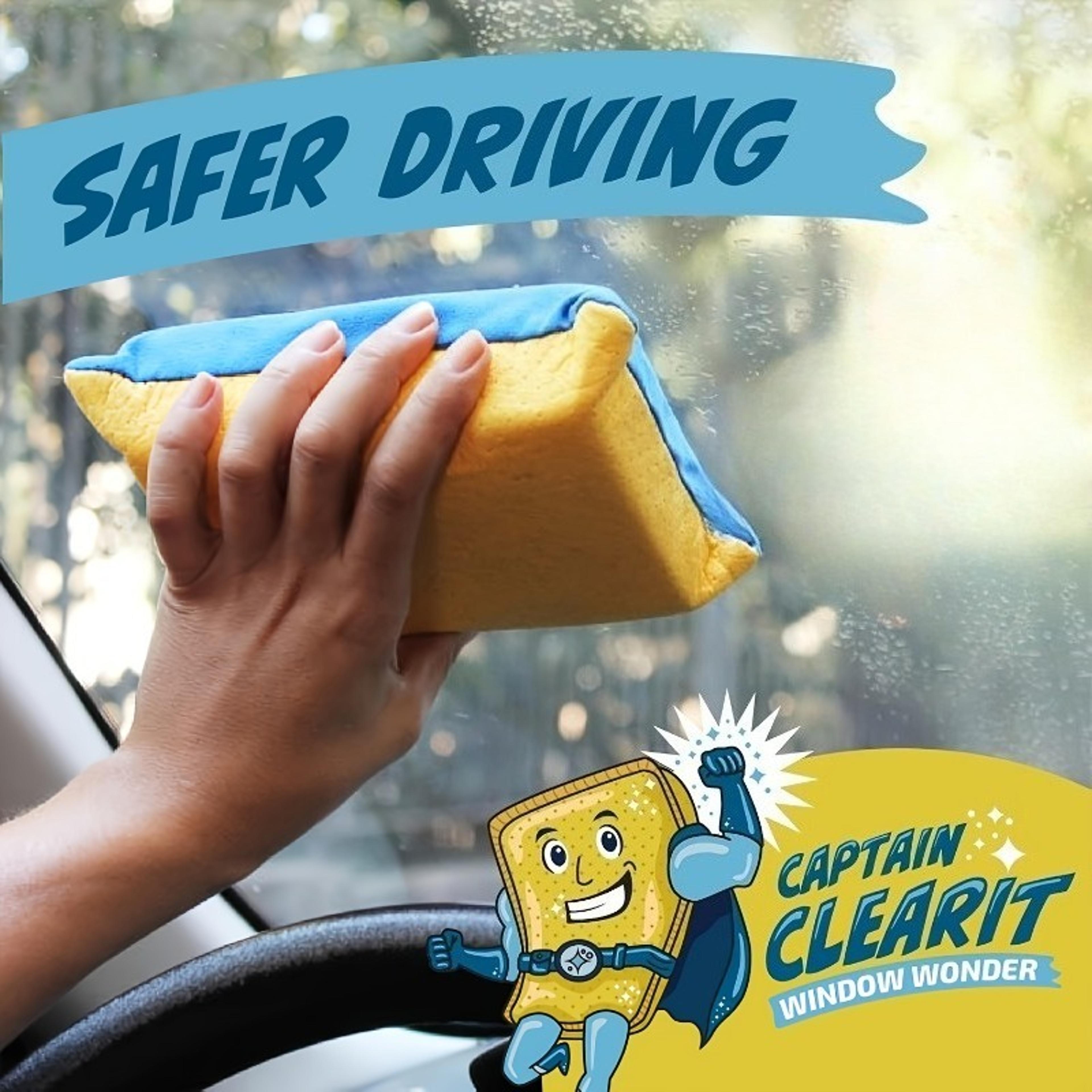 Ultra Absorbent Microfiber Car Window Sponge For Streak Free Glass And Mirror Cleaning 1