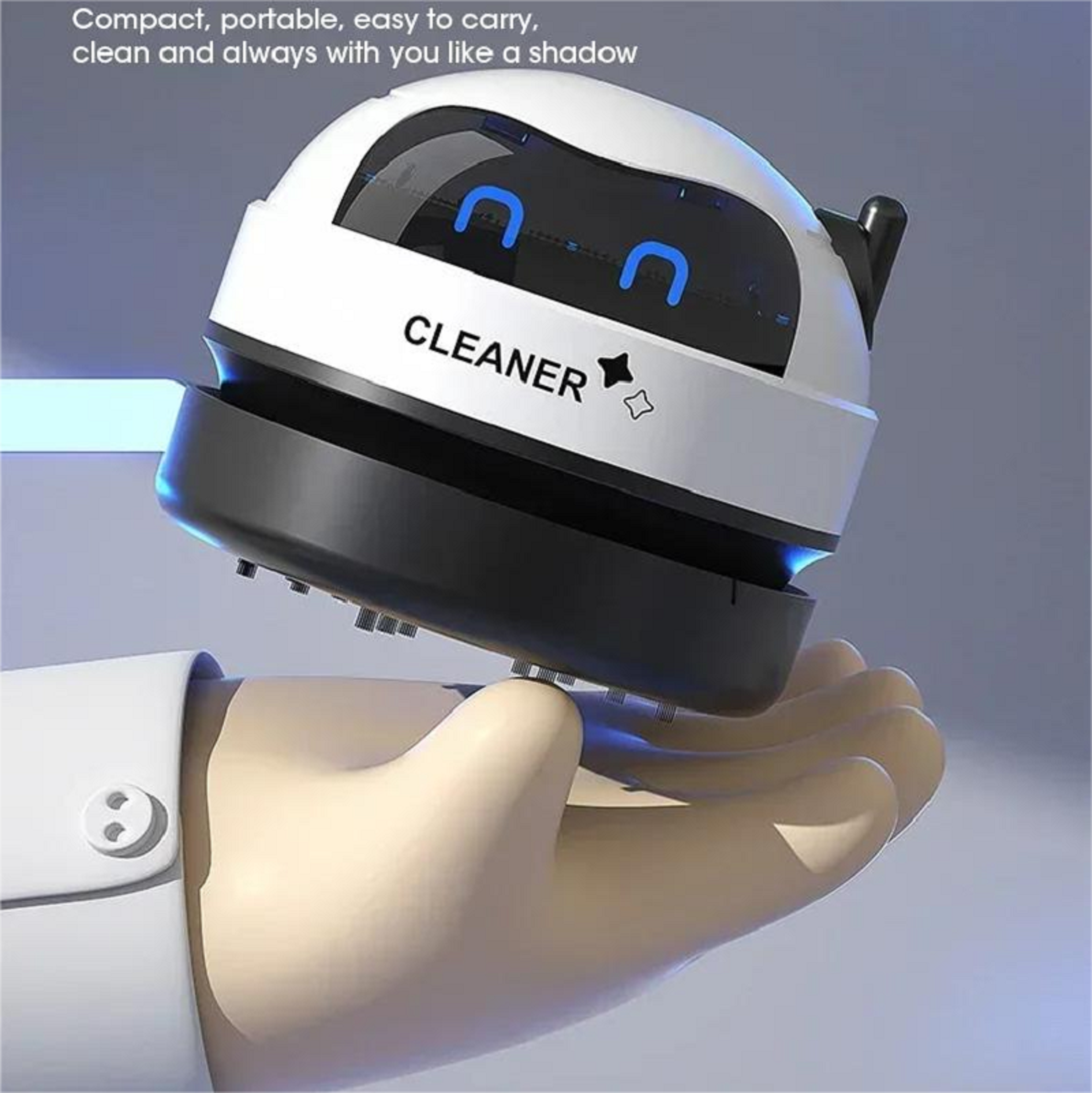Mini Desk Vacuum USB Rechargeable Desktop Vacuum Cleaner For Crumbs Dust  Keyboard Cleaning 4