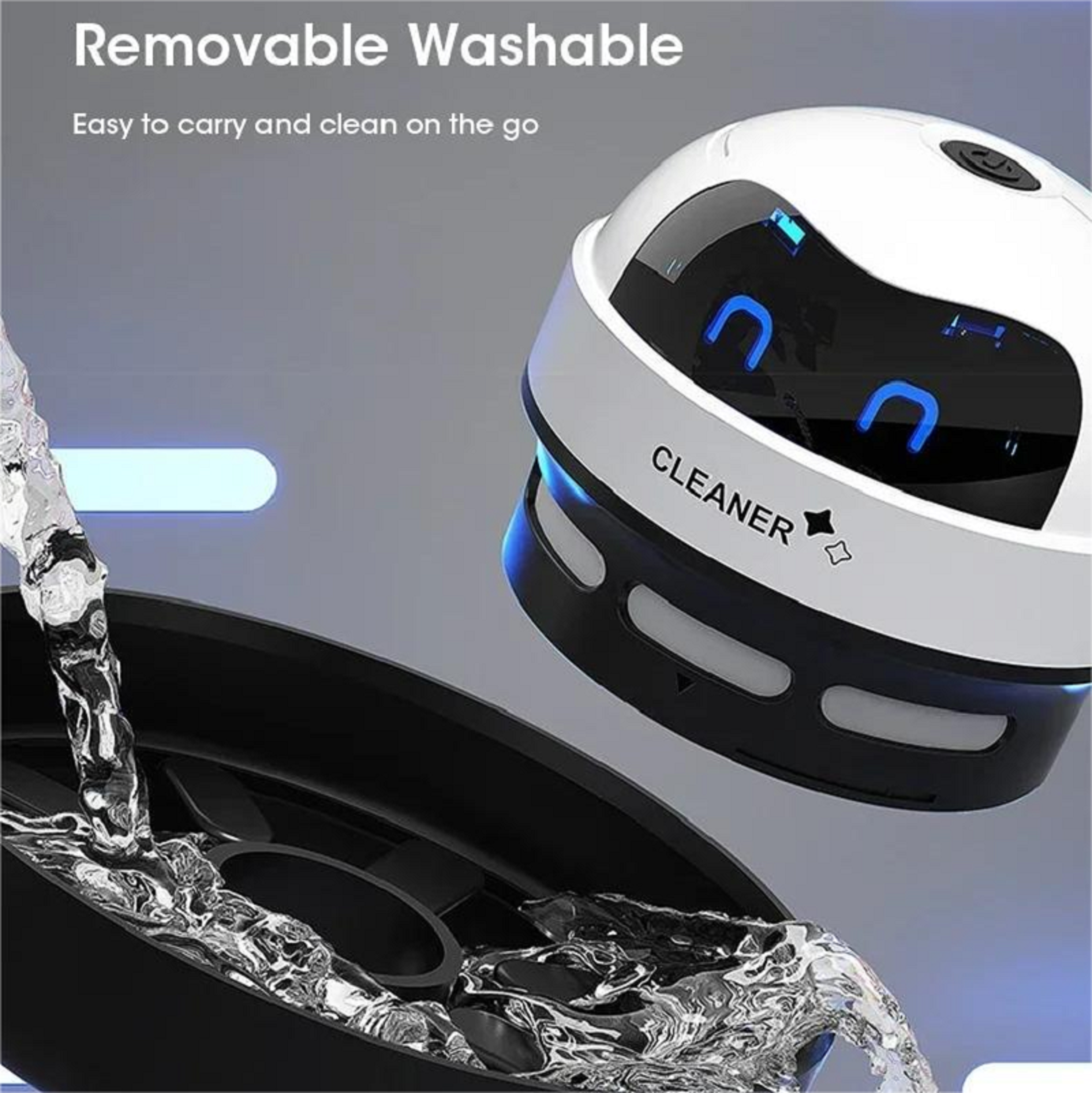 Mini Desk Vacuum USB Rechargeable Desktop Vacuum Cleaner For Crumbs Dust  Keyboard Cleaning 5