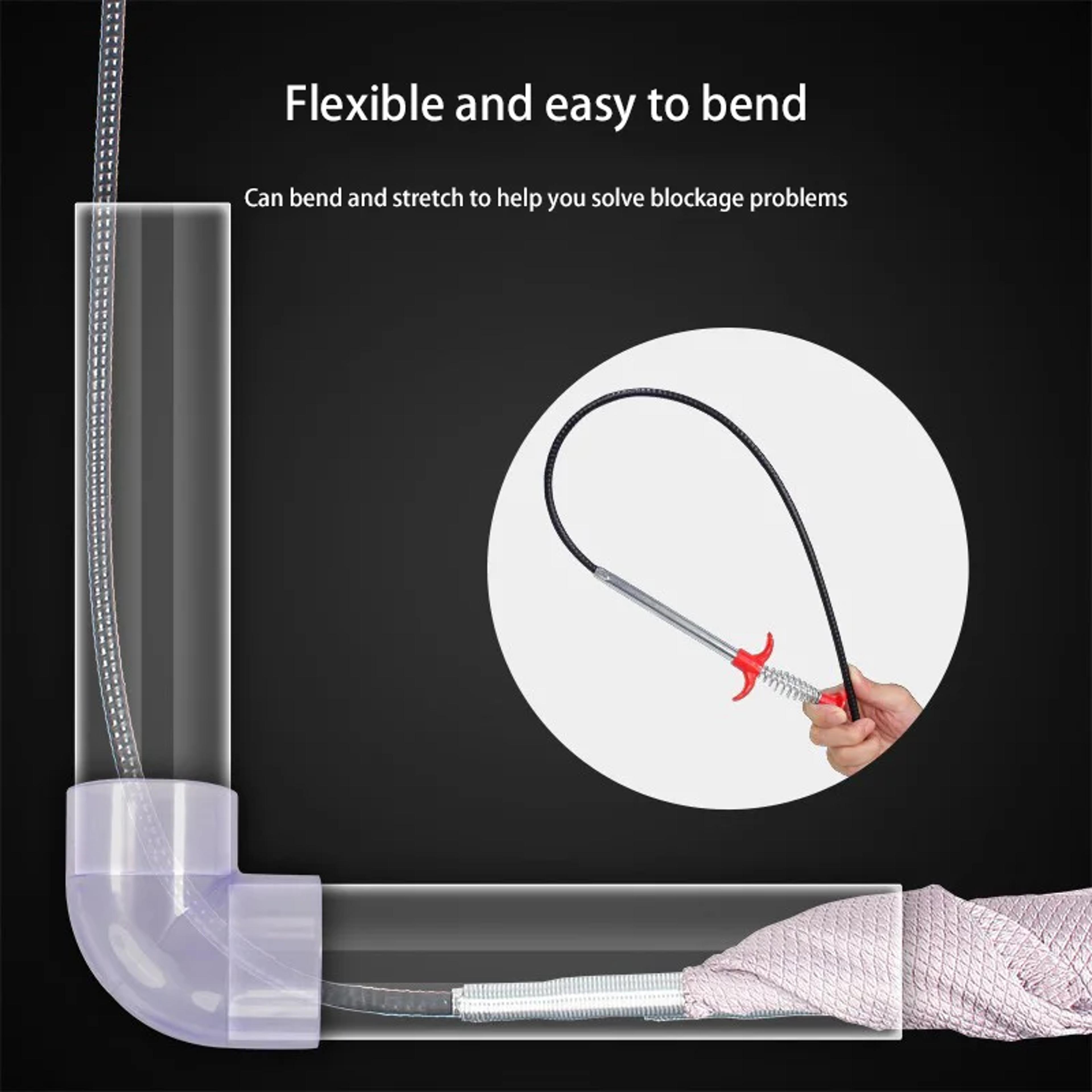 Drain Snake Clog Remover Flexible Drain Cleaning Tool For Kitchen  Bathroom Sinks 3