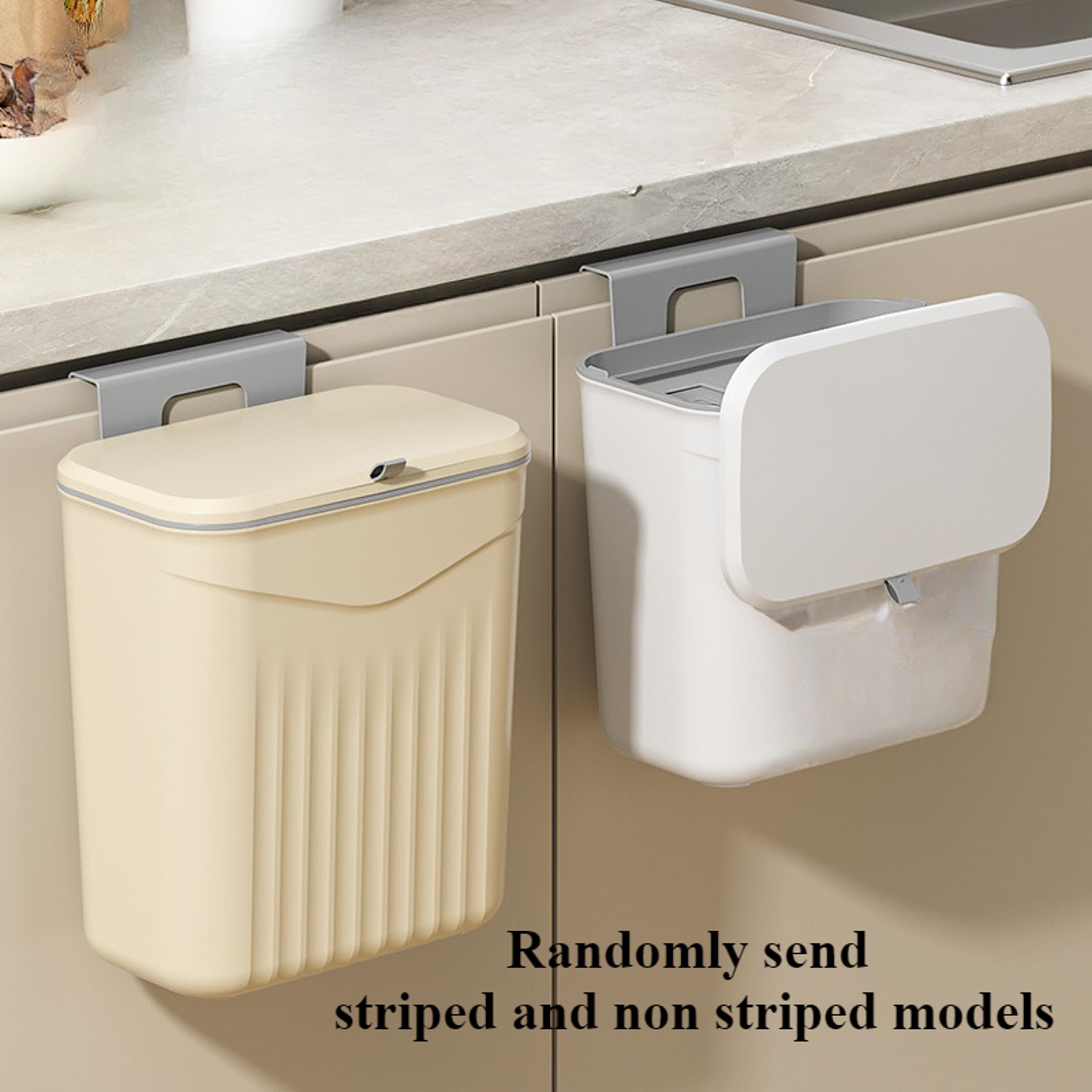 Wall Mounted Kitchen Trash Bin Space Saving Hanging Garbage Can With Multi Purpose Storage 4