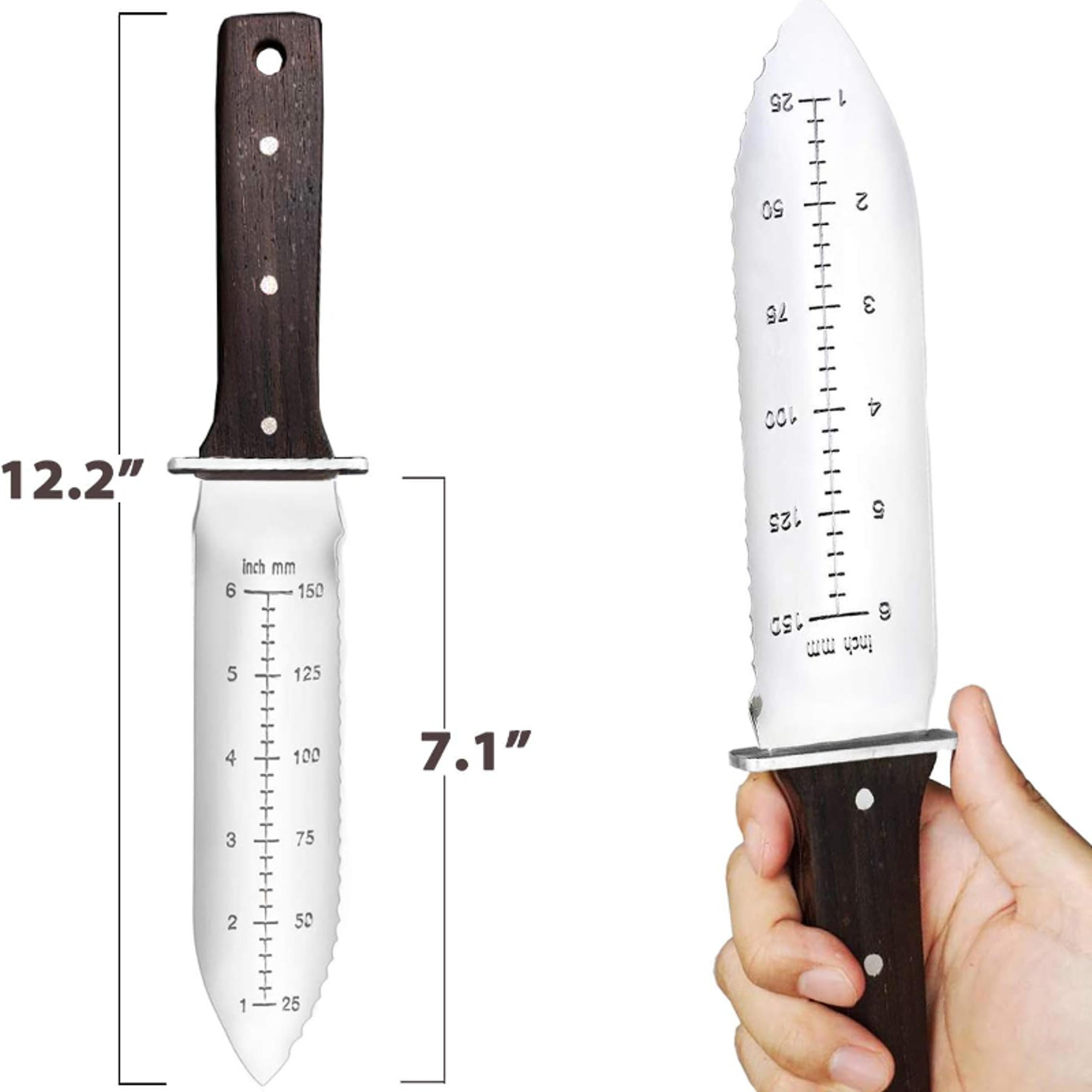 Professional Hori Hori Garden Knife With Leather Sheath For Weeding Digging  Planting 1