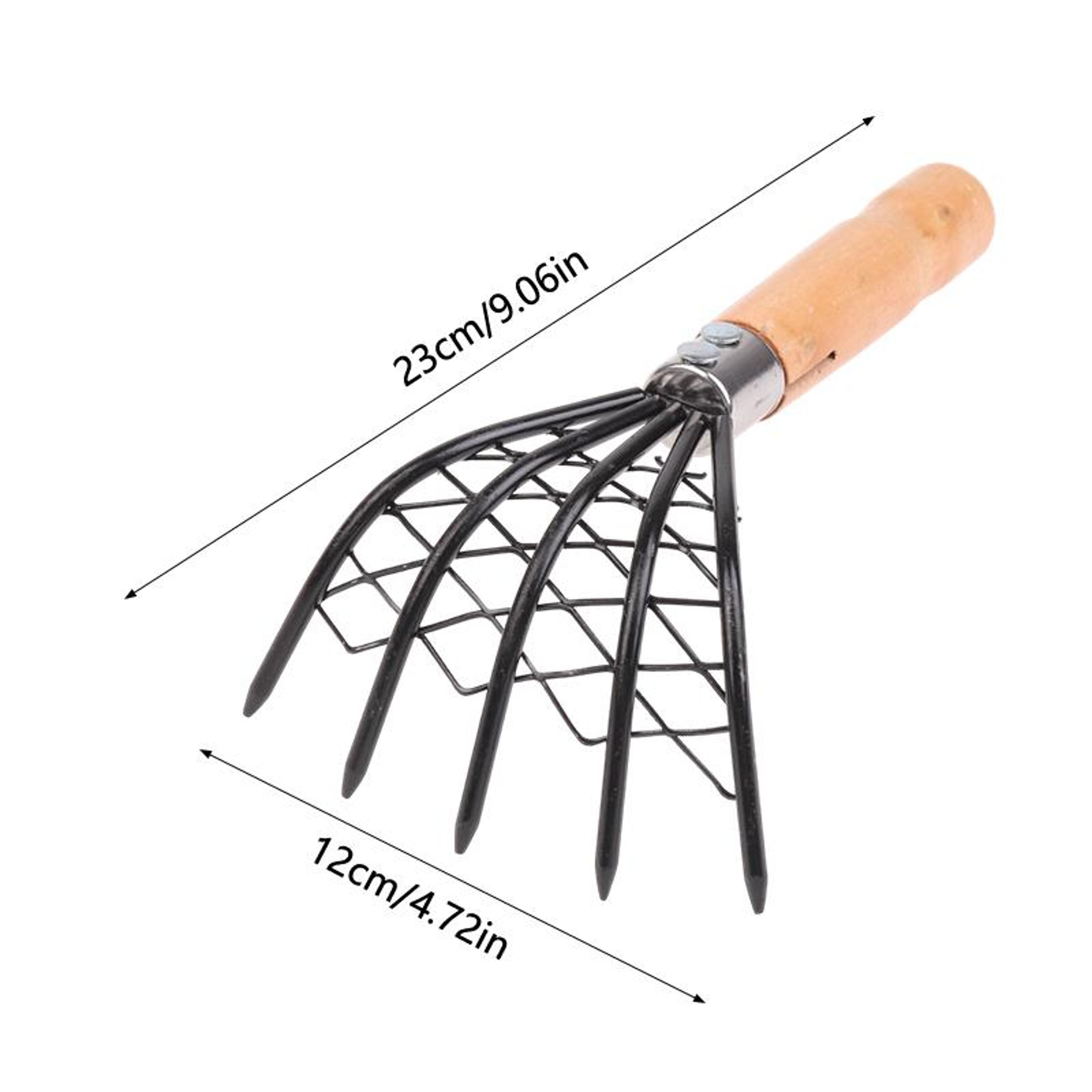 Portable Beach Clam Rake Stainless Steel Garden Hand Rake For Shell Digging Weeding  Farming 6
