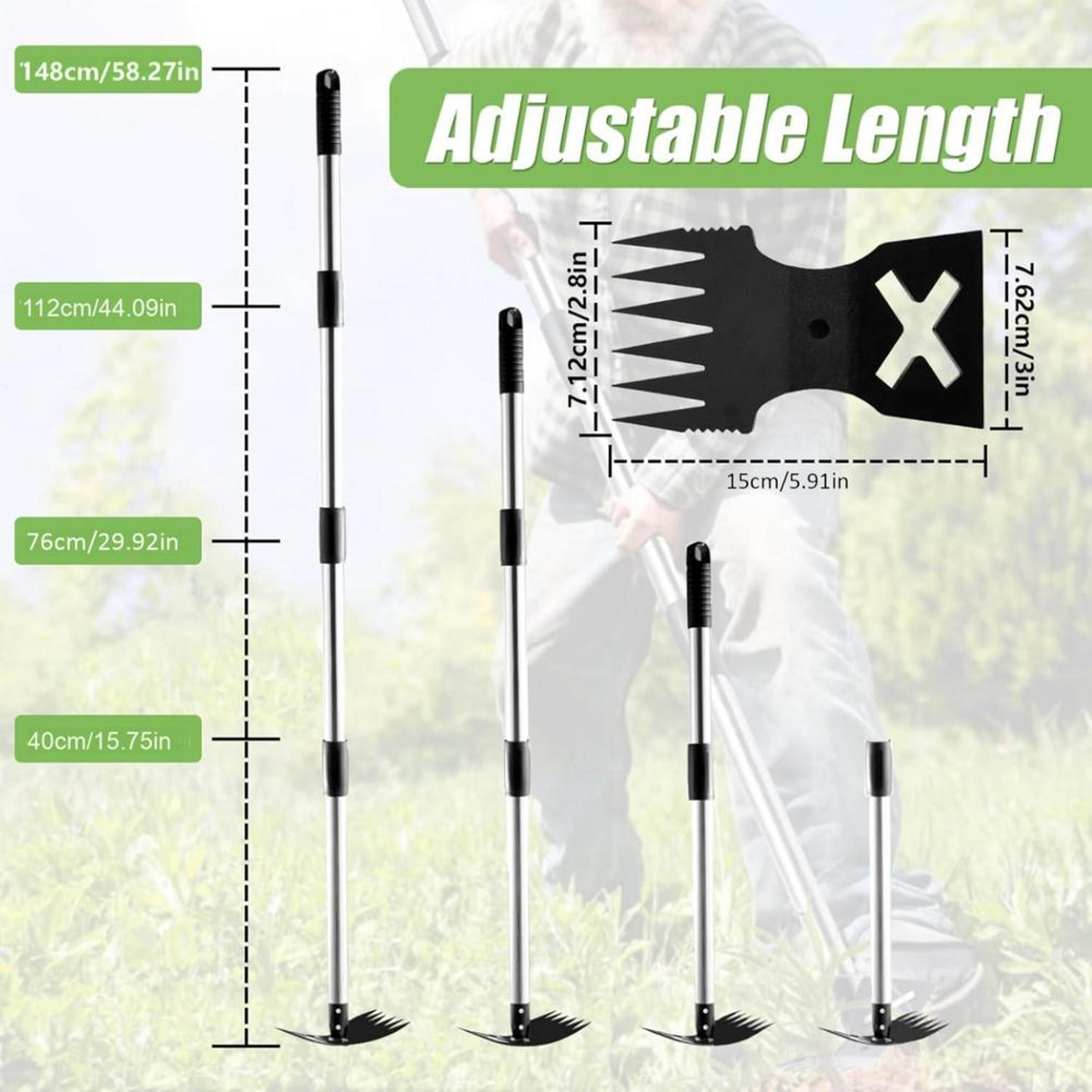 Weed Puller Tool With Long Handle Heavy Duty Garden Hoe  Weed Rake 3